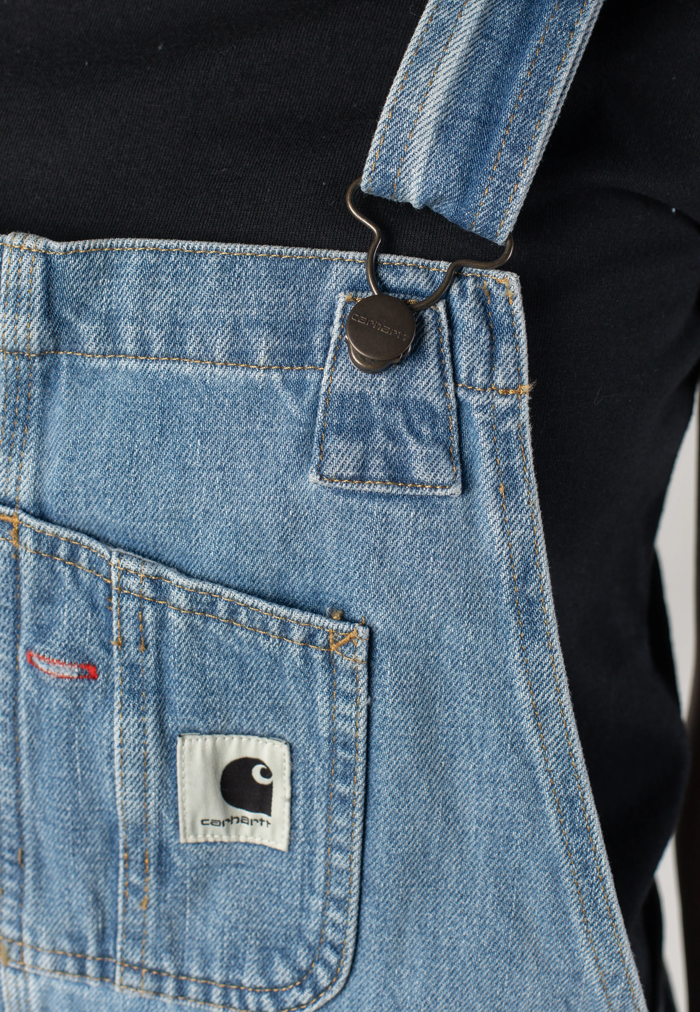 Carhartt WIP - W' Bib Overall Straight Burst Washed Blue - Pants - Image 9