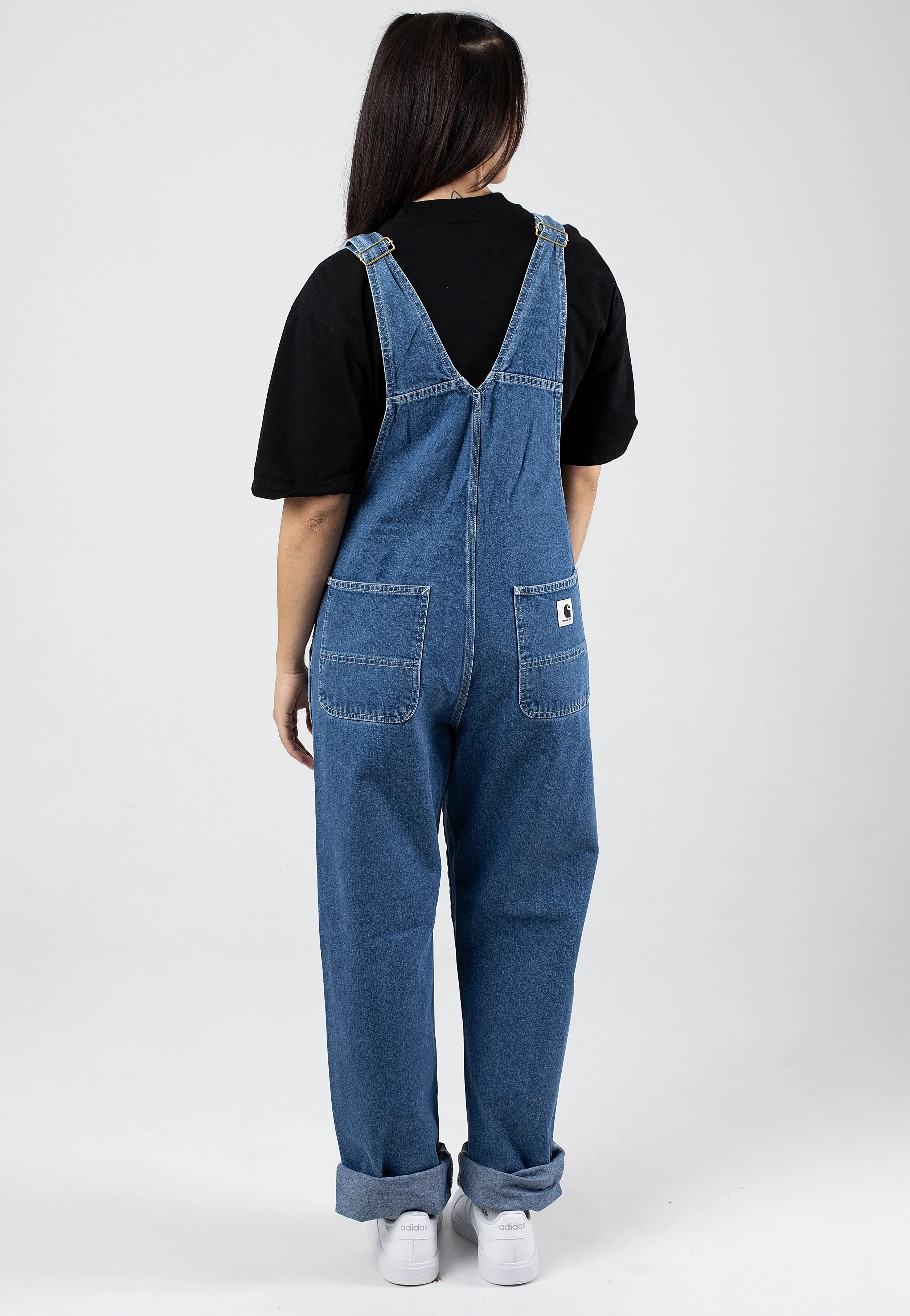 Carhartt WIP - W' Bib Overall Straight Stone Washed Blue - Dungarees - Image 5