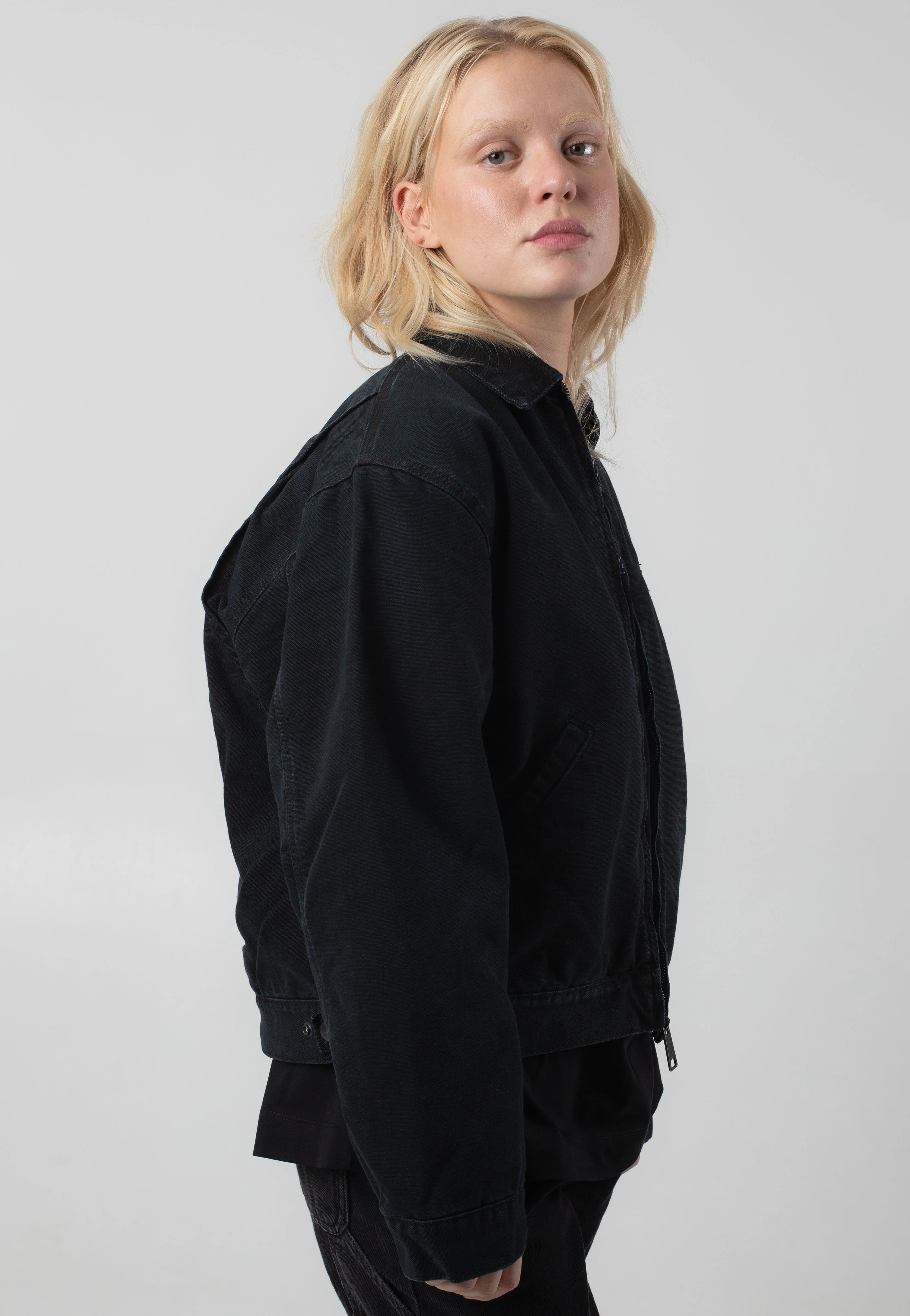 Carhartt WIP - W' Dayton Stone Canvas Black - Jacket - Image 7