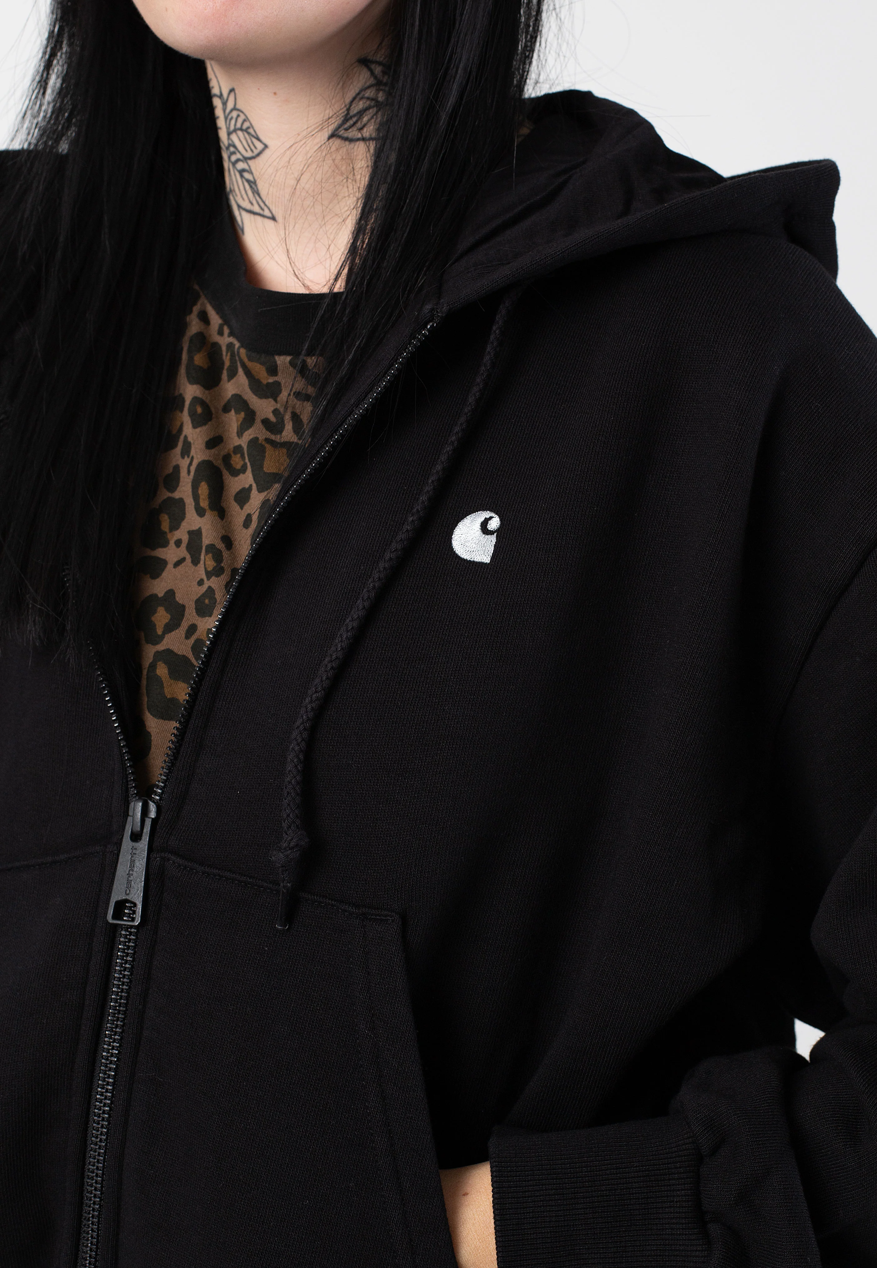 Carhartt WIP - W' Hooded Casey Black/Silver - Zipper - Image 4