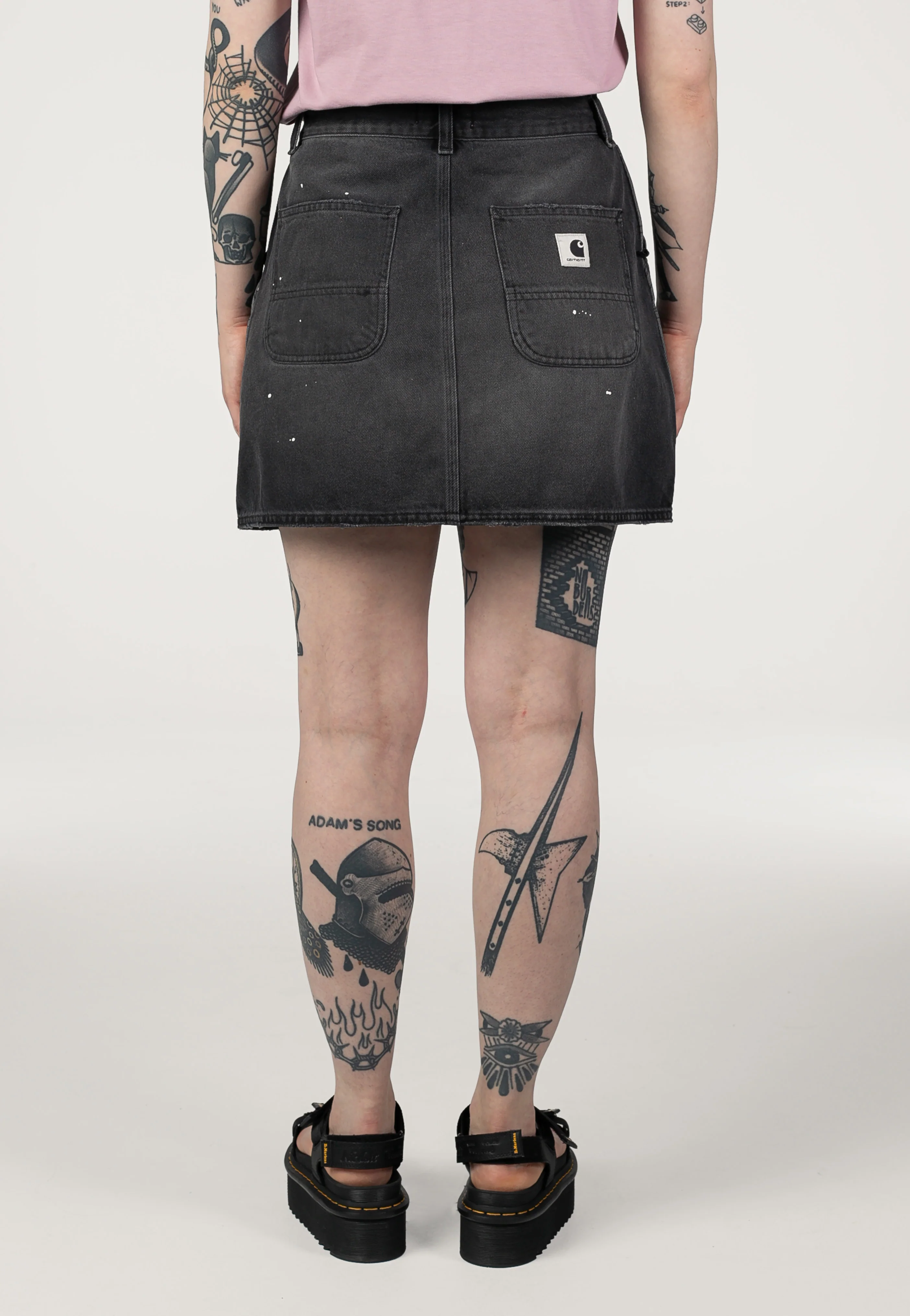 W' Maeve Double Knee Destroy Wash Black - Skirt - Image 4