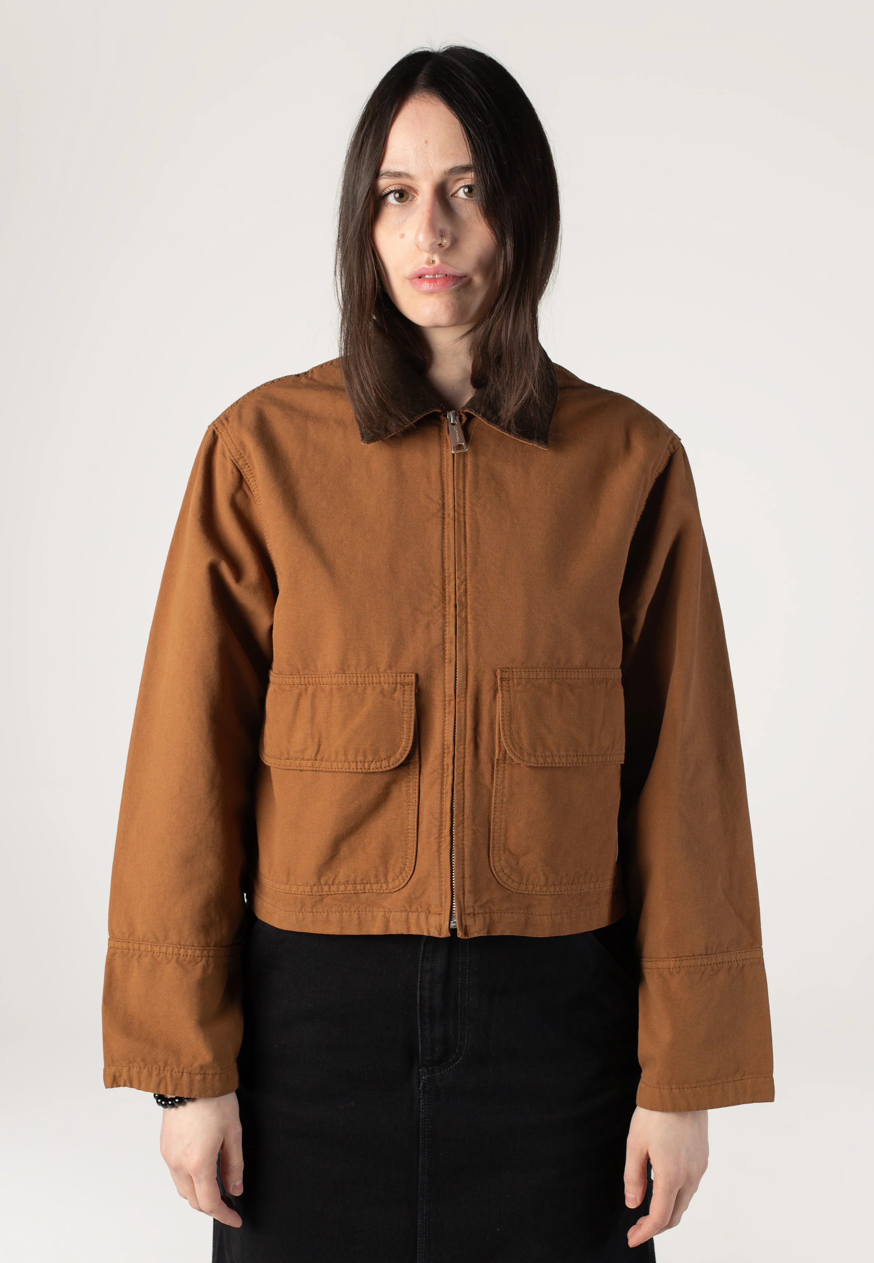 Carhartt WIP - W' Prescott Garment Dyed Hamilton Brown/Tobacco - Jacket - Image 4