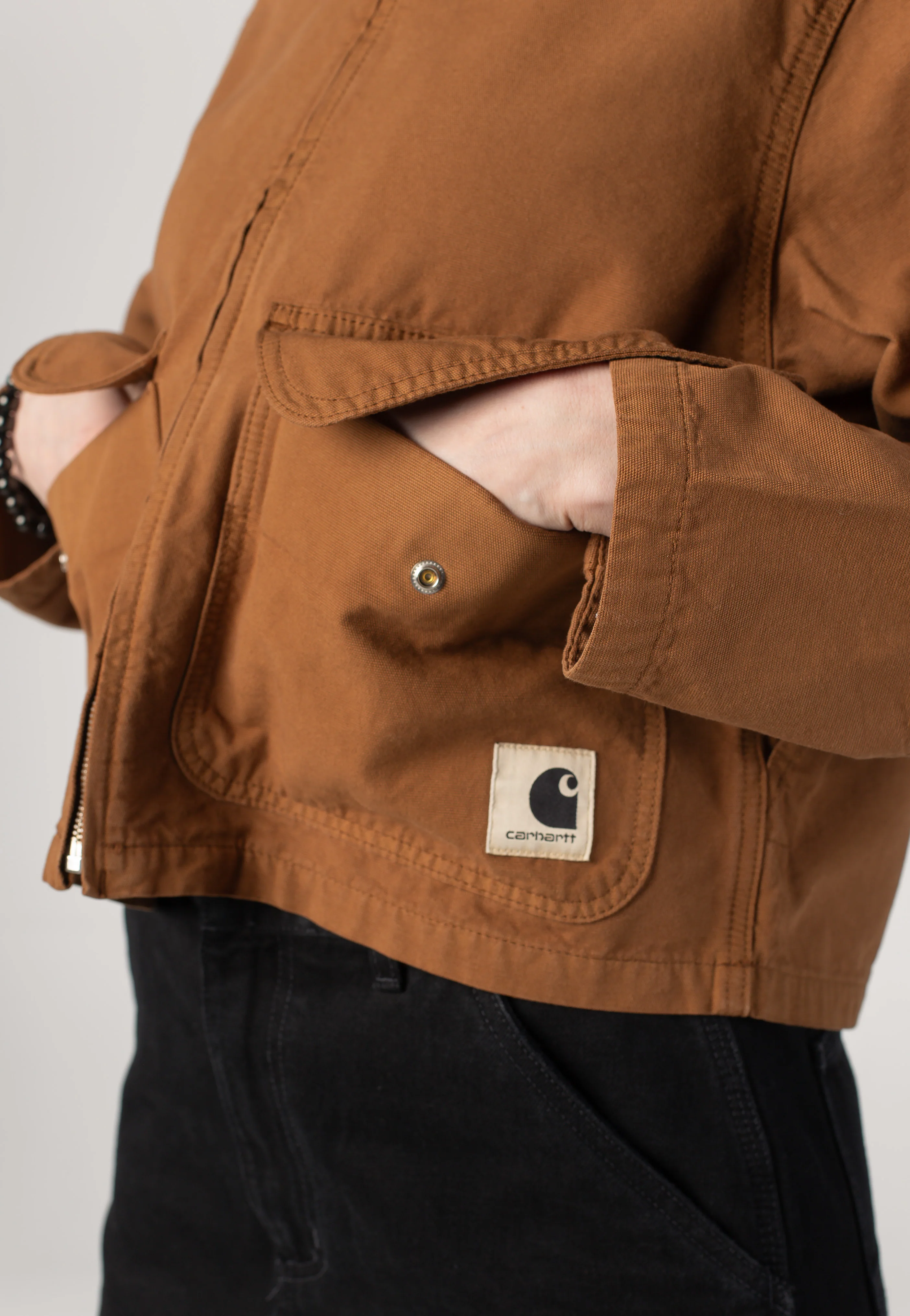 Carhartt WIP - W' Prescott Garment Dyed Hamilton Brown/Tobacco - Jacket - Image 6