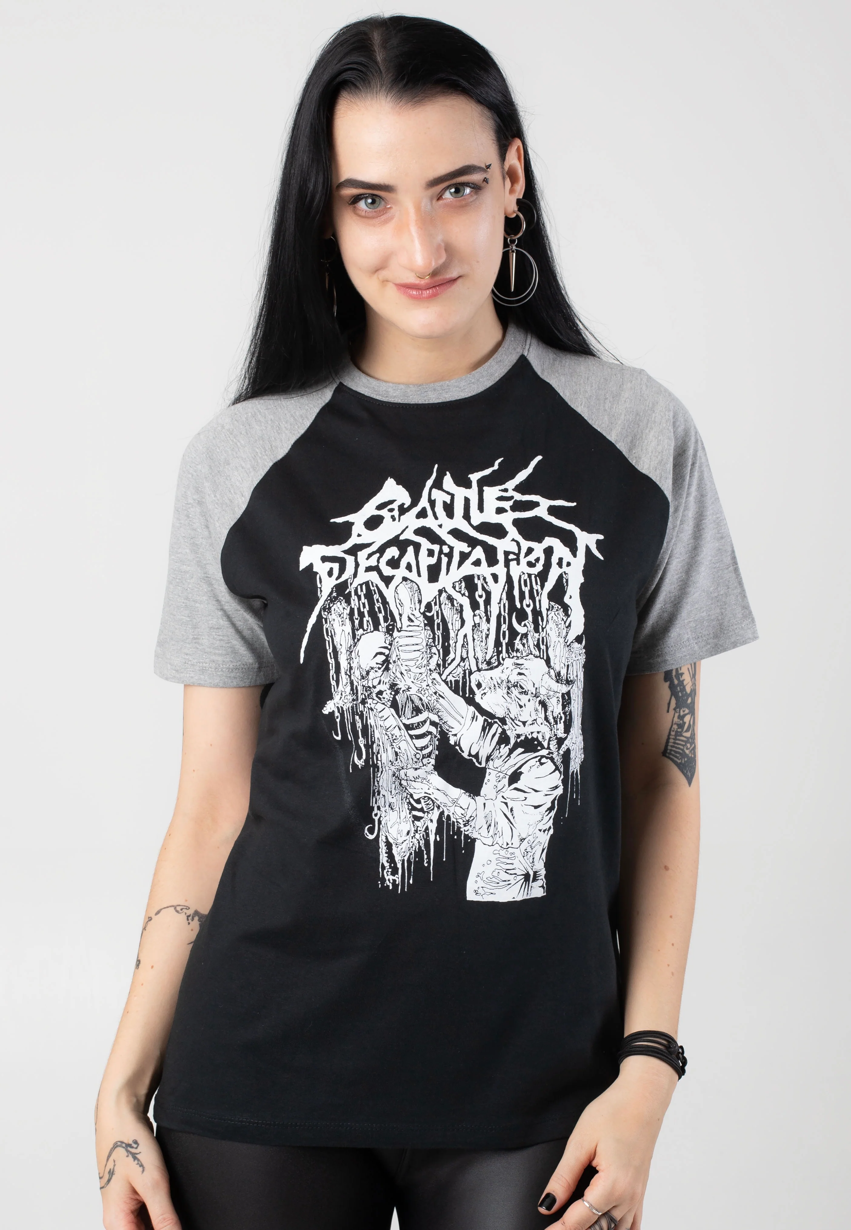 Cattle Decapitation - Dead Meal Black/Grey Raglan - T-Shirt - Image 5