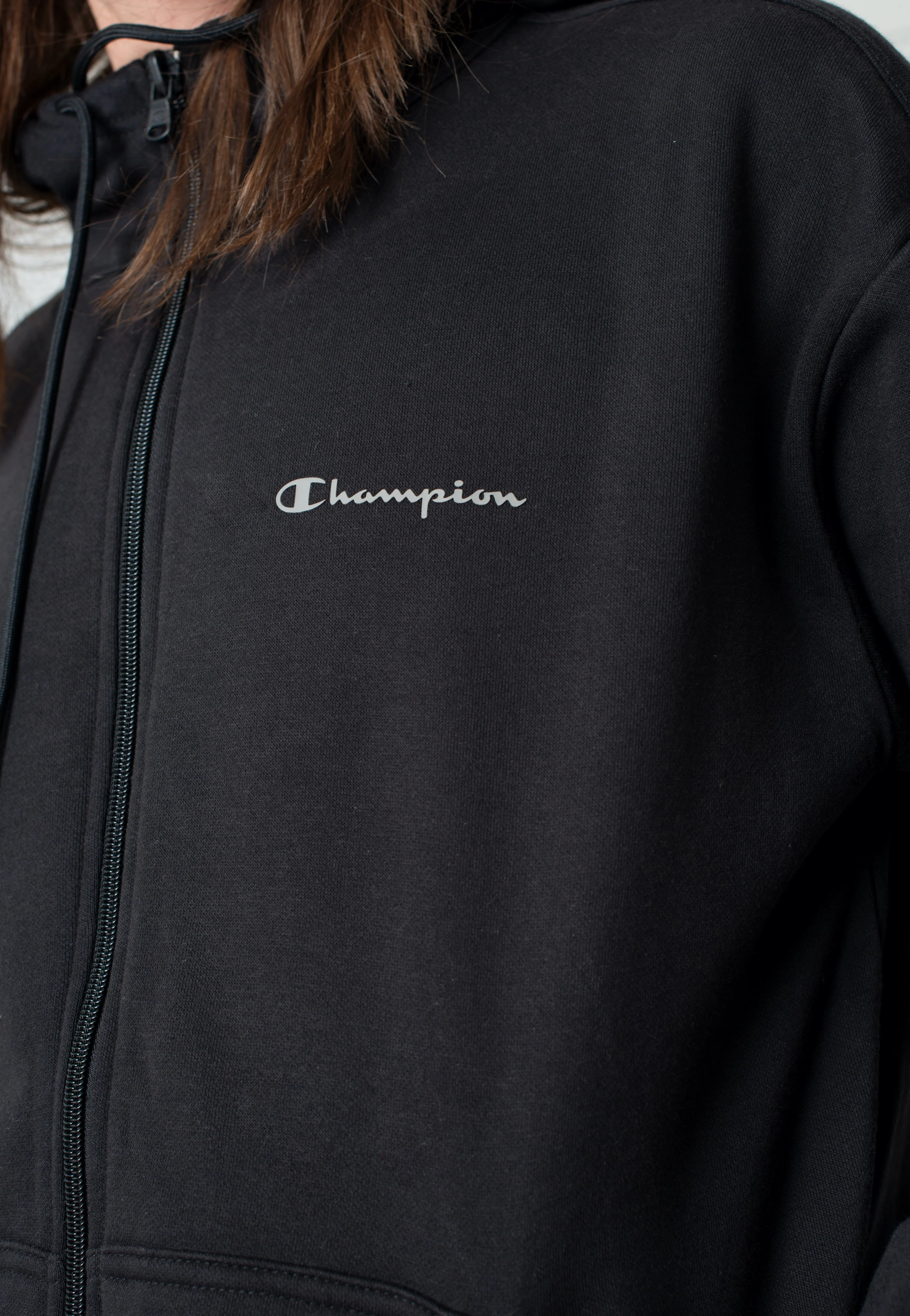 Champion - Hooded Full Zip Black Beauty - Zipper - Image 3