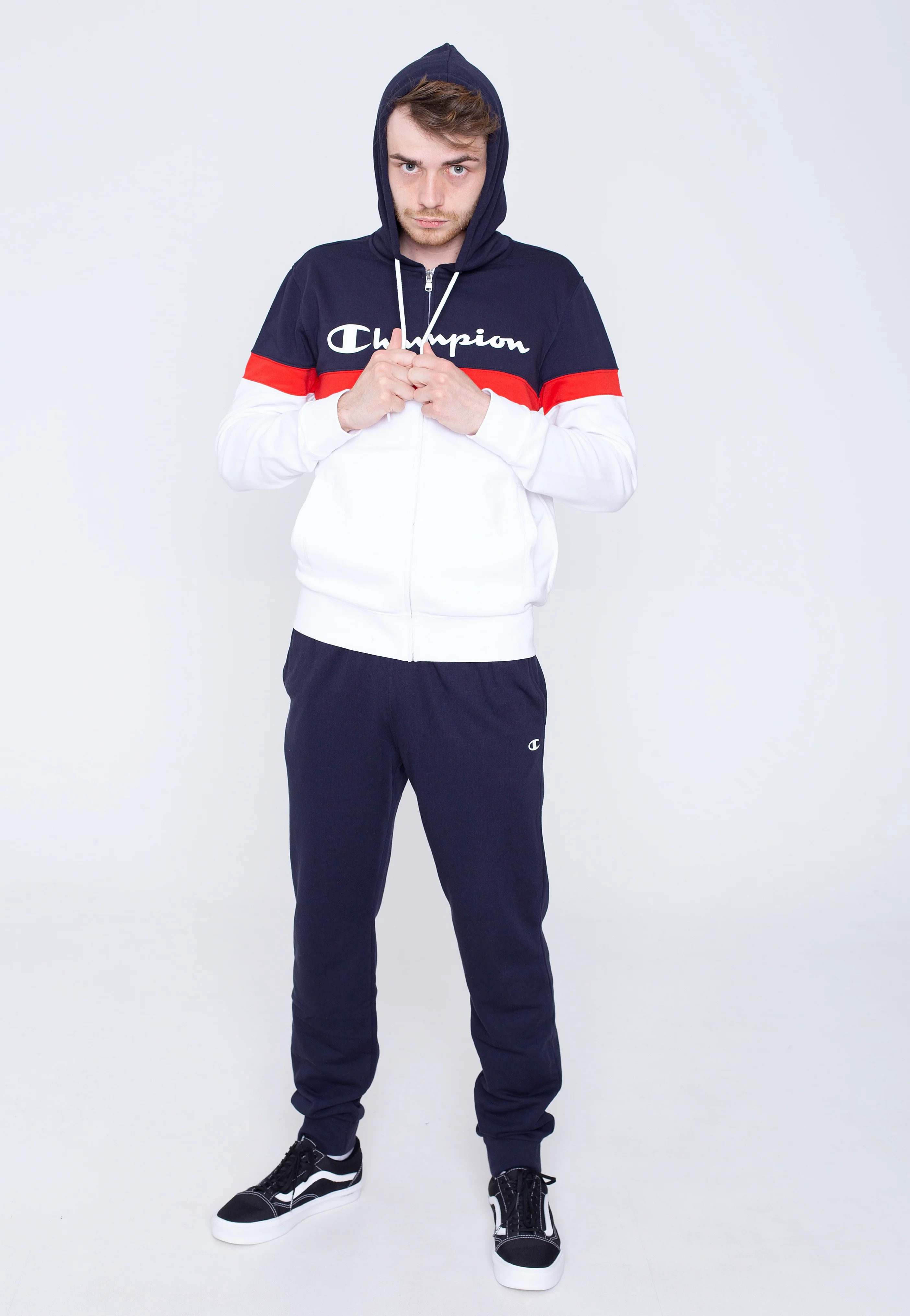 Champion - Hooded Full Zip WHT/NNY/NNY/HRR - Tracksuit - Image 4