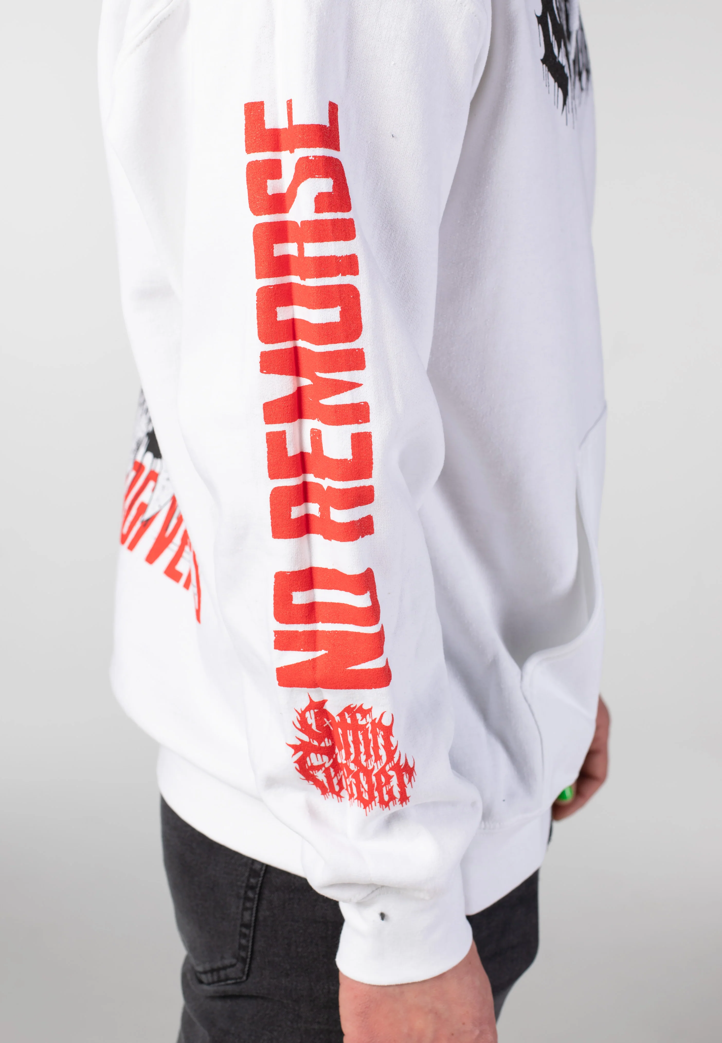 Coffin Feeder - No Forgiveness White - Hoodie - Image 3