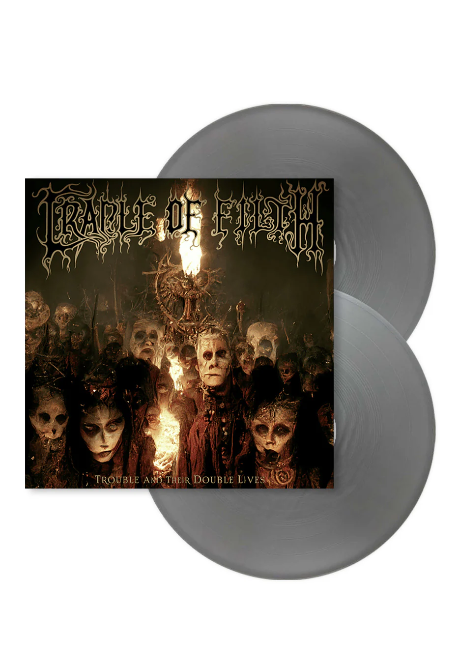 Cradle Of Filth - Trouble And Their Double Lives Silver - Colored 2 Vinyl