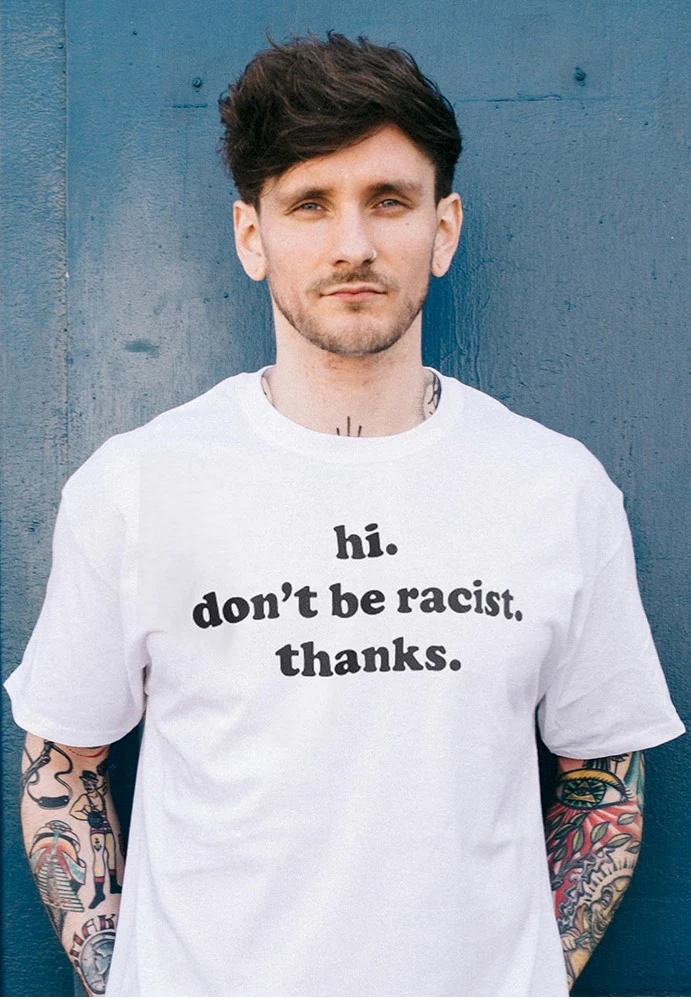 Dancitee - Don't Be Racist White - T-Shirt - Image 3