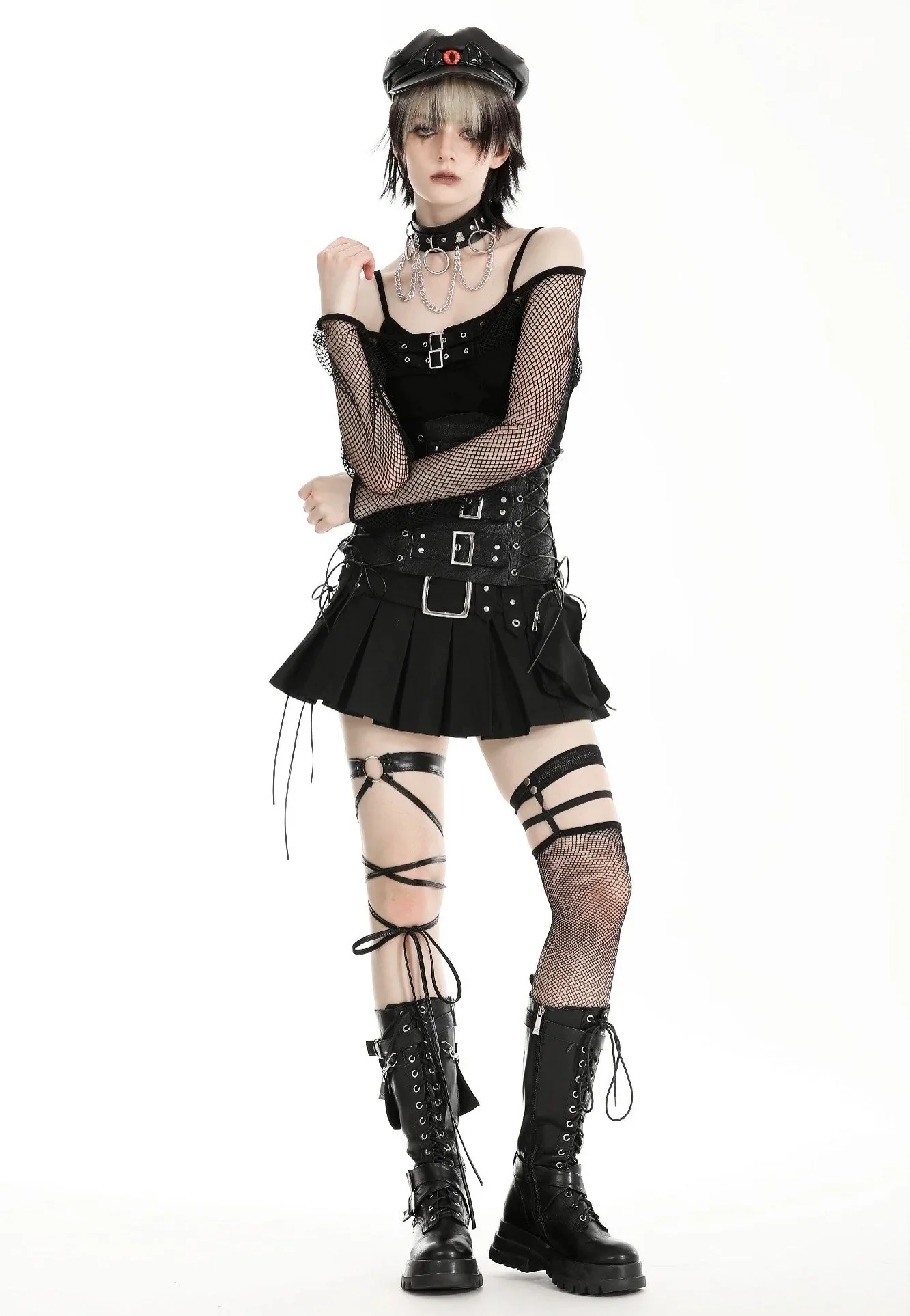 Dark In Love - Black Hot Punk Mesh Black - Top - Image 2