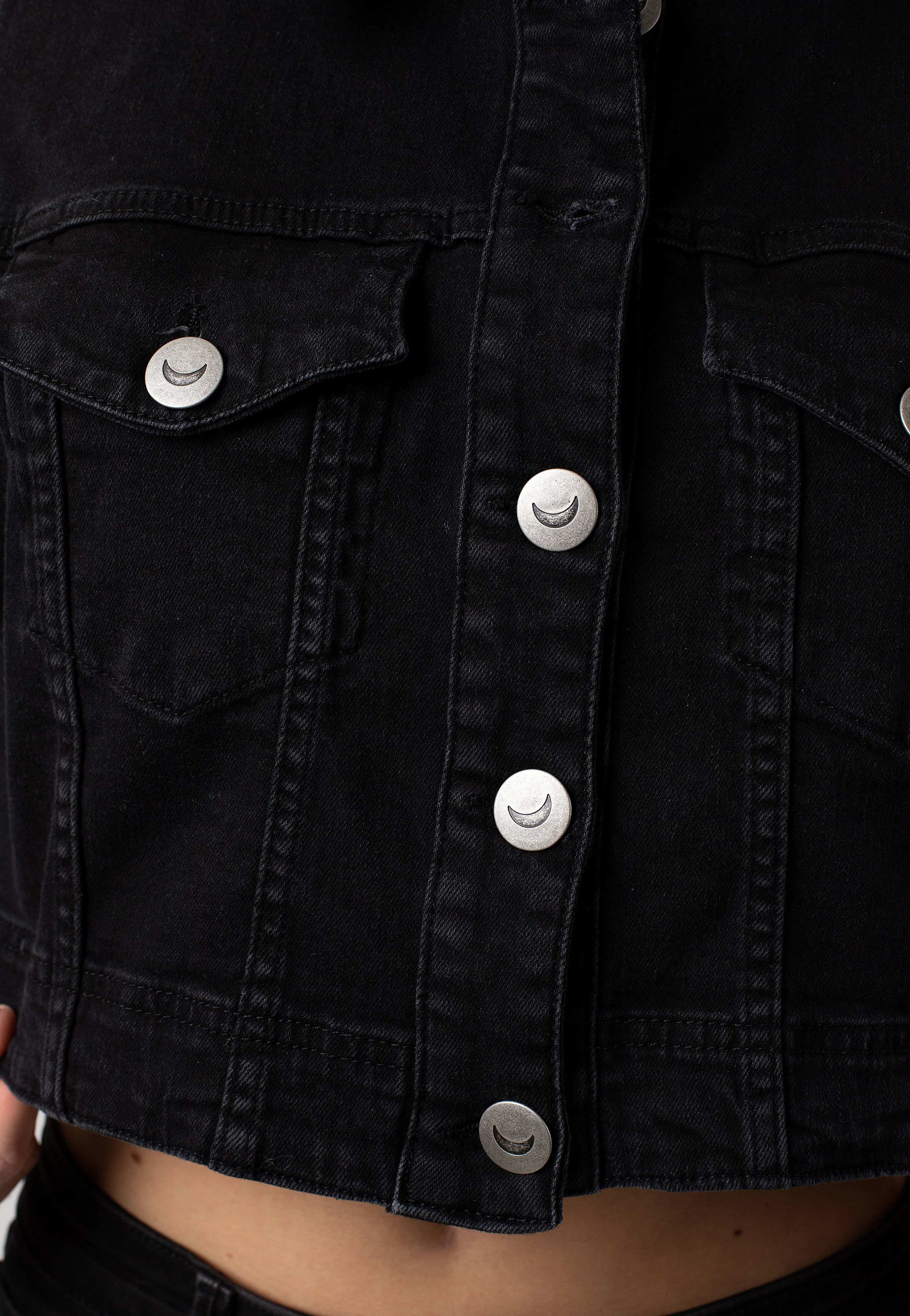 Dark Moon - Paz Cropped - Jeans Vest - Image 4