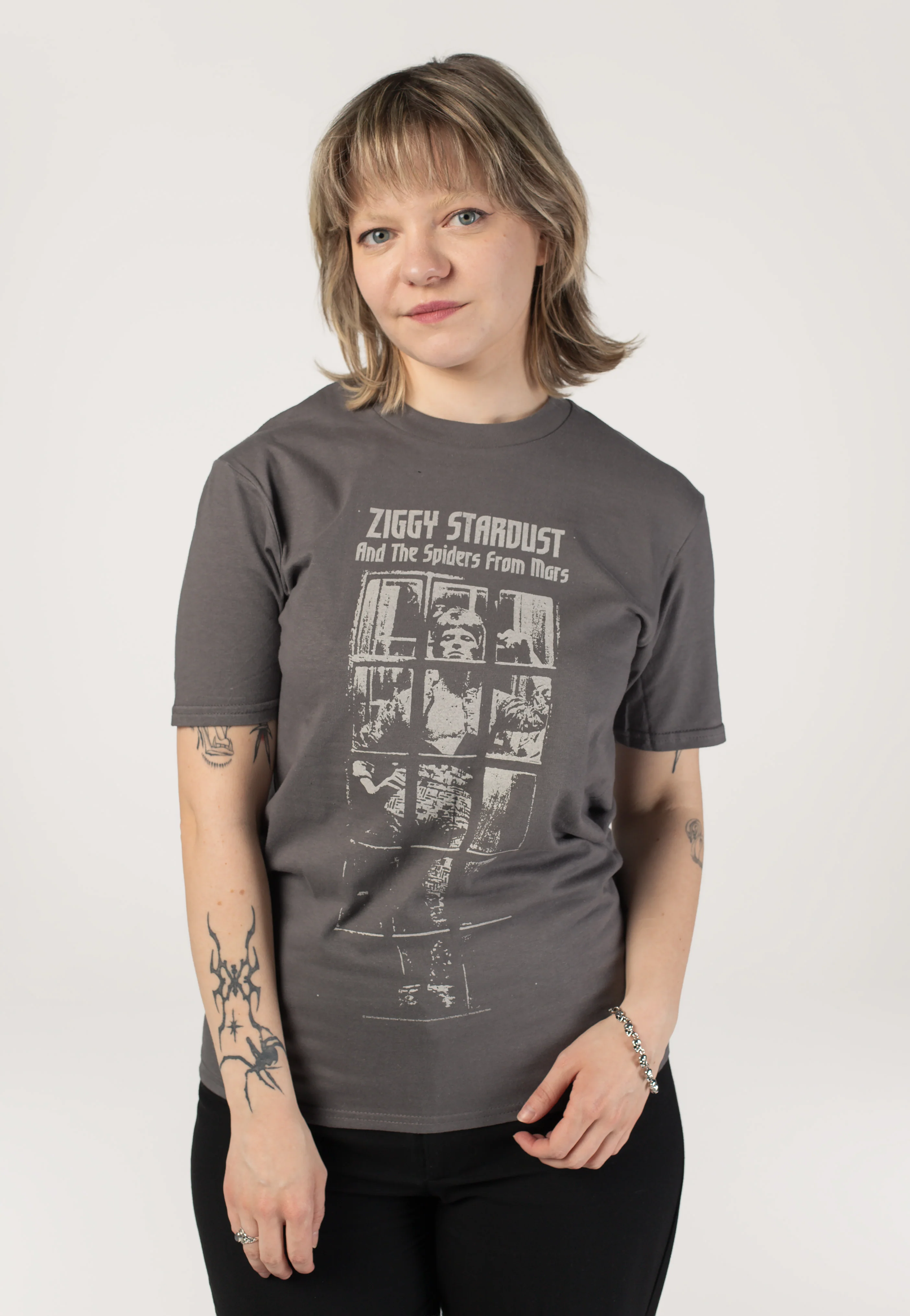 David Bowie - Ziggy Stardust Grey - T-Shirt - Image 5