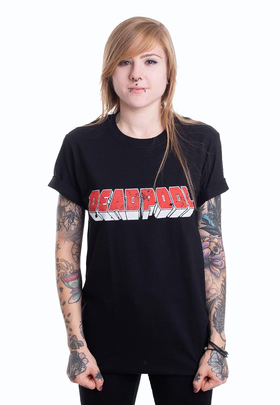 Deadpool - Distressed Logo - T-Shirt - Image 3