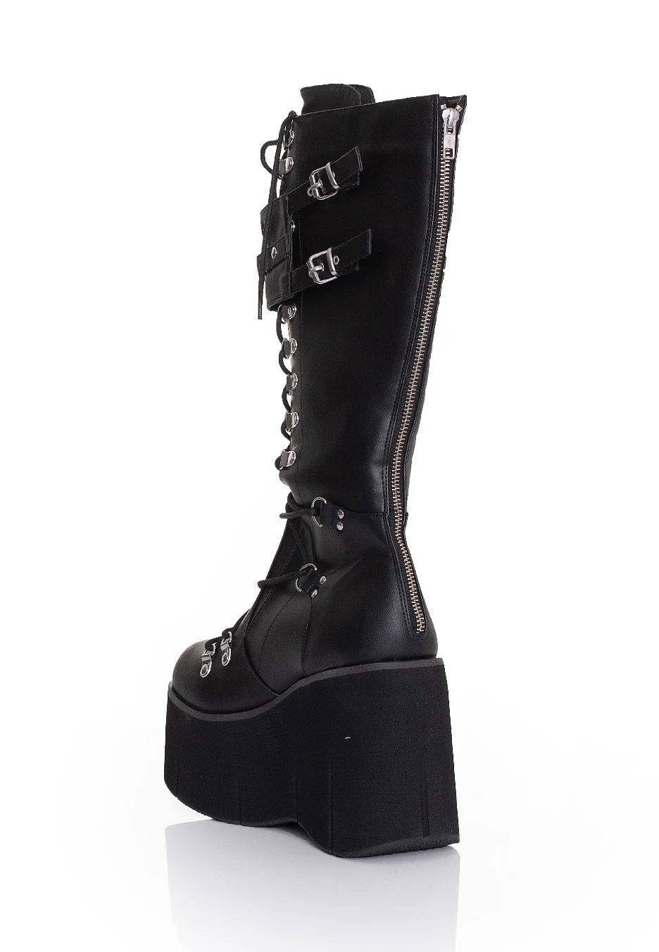 Kera 200 Lace Up Knee High Black Vegan Leather - Girl Shoes - Image 6