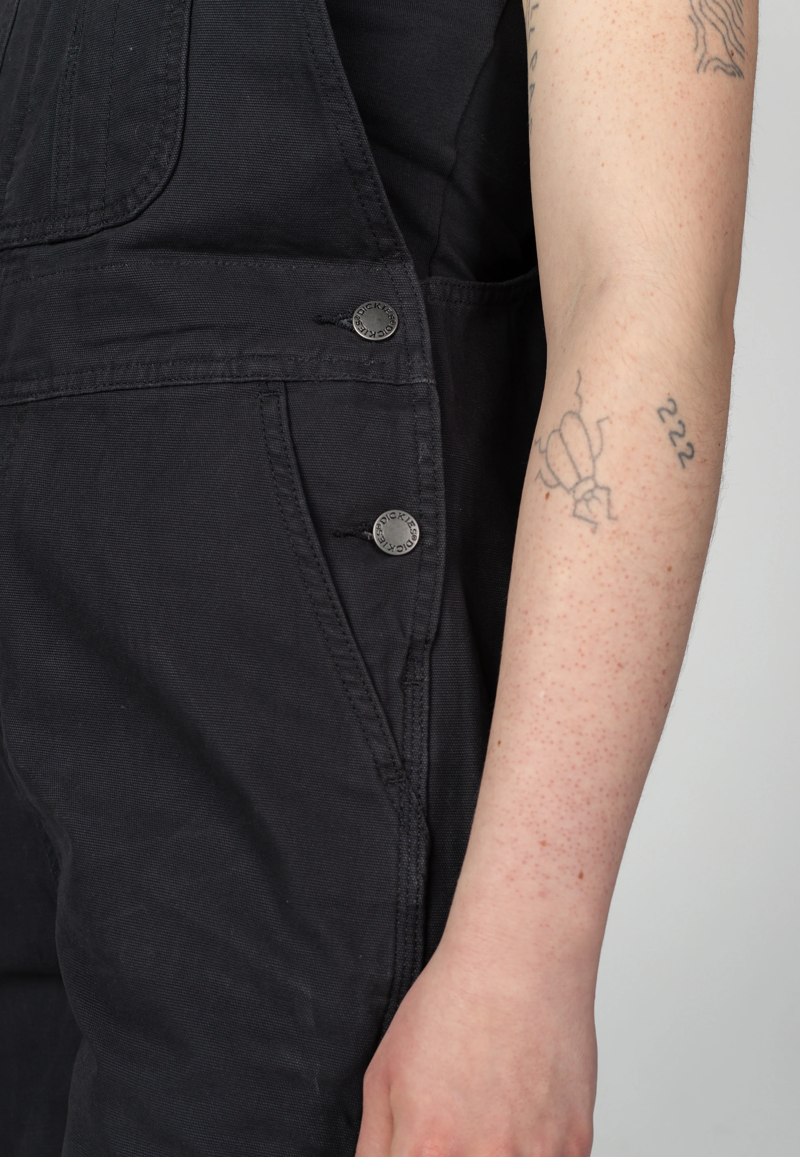 Dickies - Canvas Short Bib W Black - Dungarees - Image 7