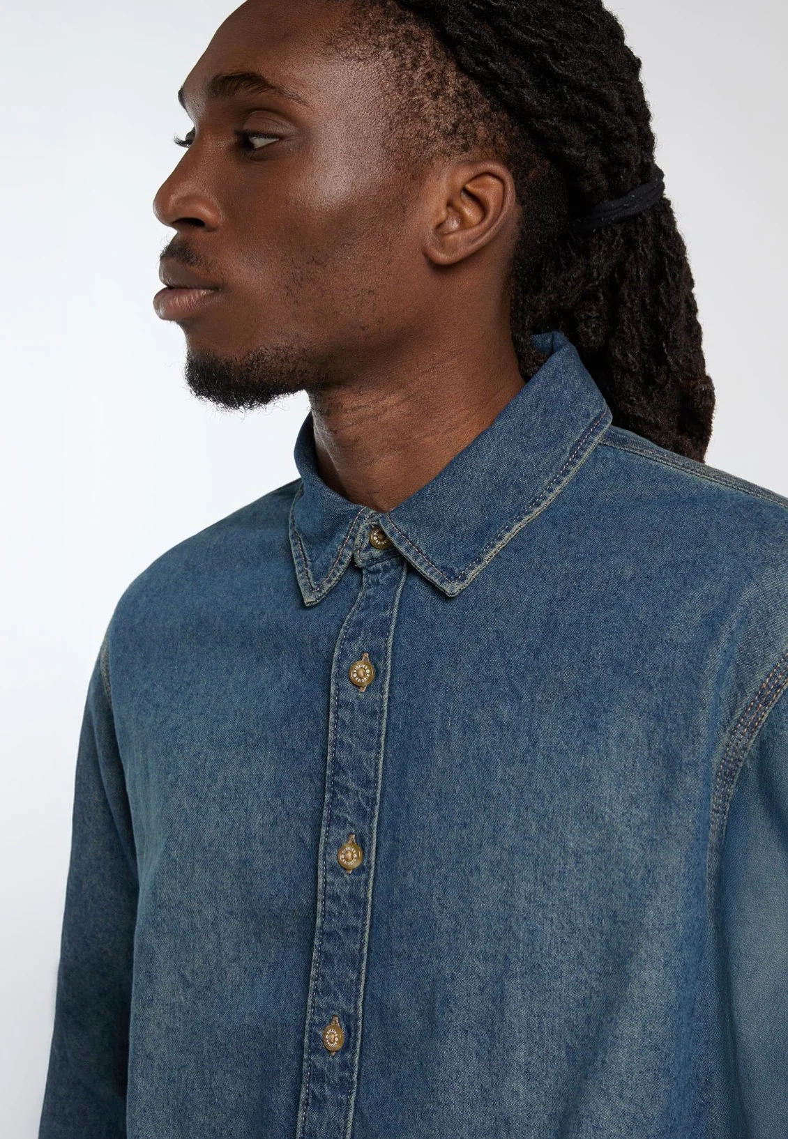 Dickies - Lightweight Denim Khaki Tinted Blue - Shirt - Image 6
