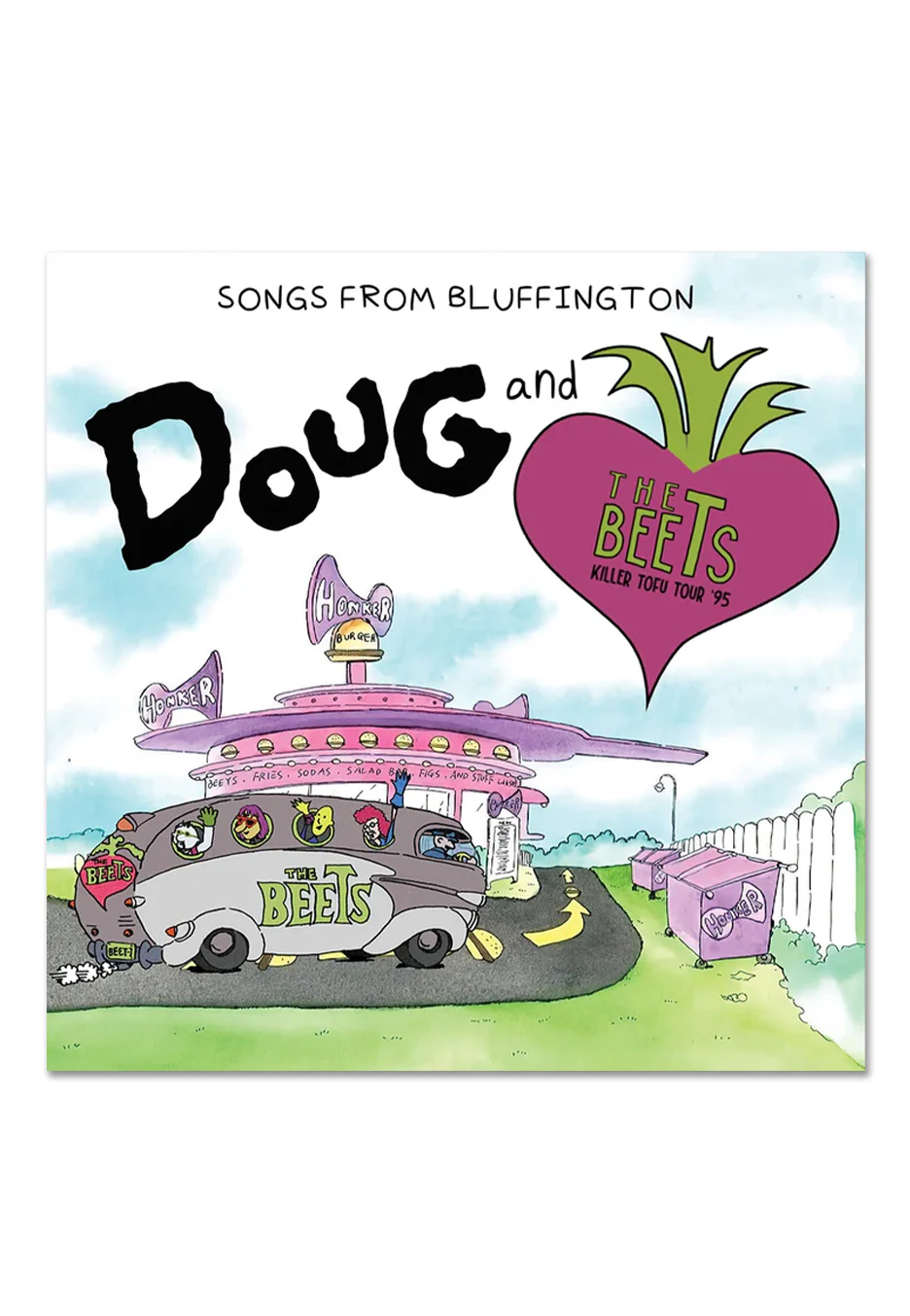 Doug - Doug & The Beets: Songs From Bluffington Ltd. Clear w/ Purple/Green/Silver/Blue - Splattered Vinyl - Image 2
