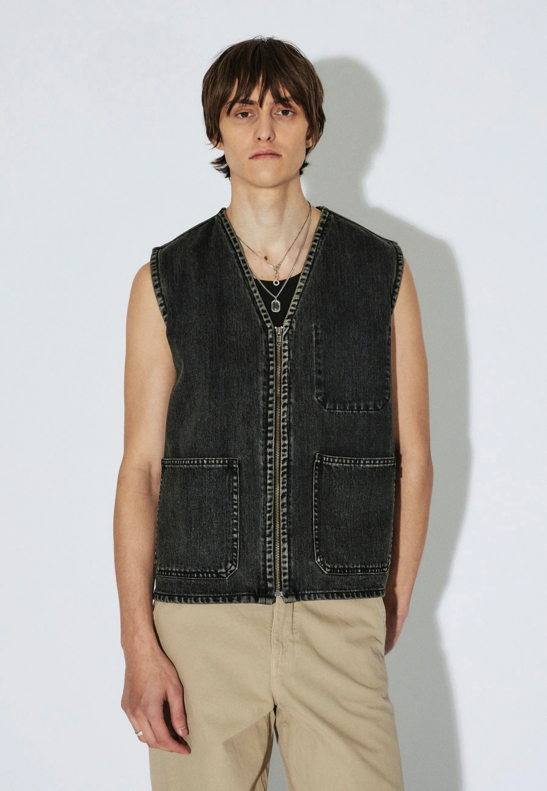 Dr. Denim - Enver Worker Aged Black - Vest - Image 8