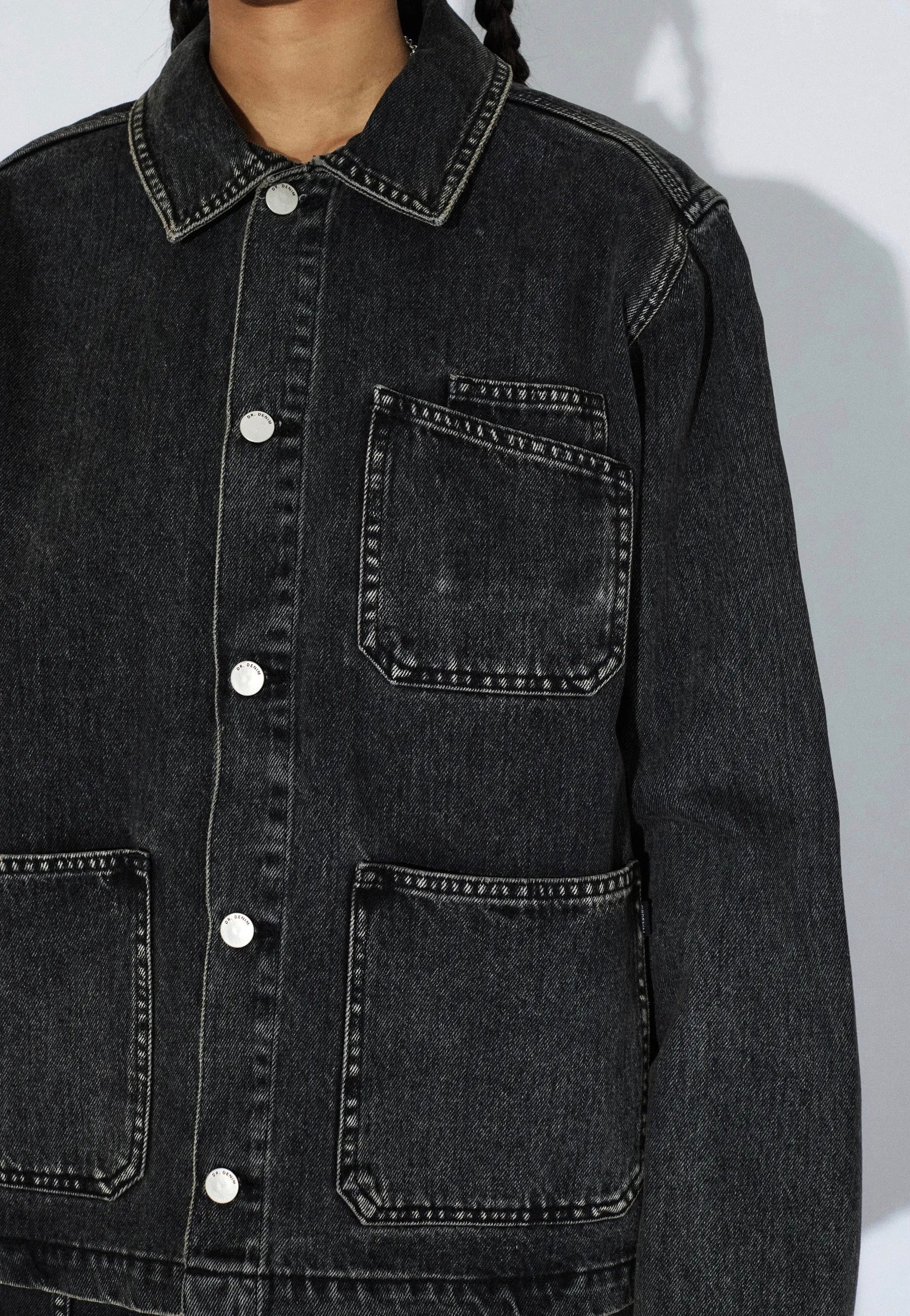 Dr. Denim - Evon Worker Aged Black - Jeans Jacket - Image 14
