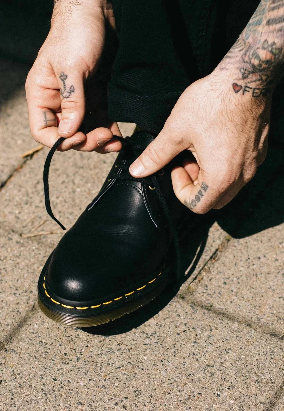 Dr. Martens - Vegan 1461 Black Felix Rub Off - Shoes - Image 10