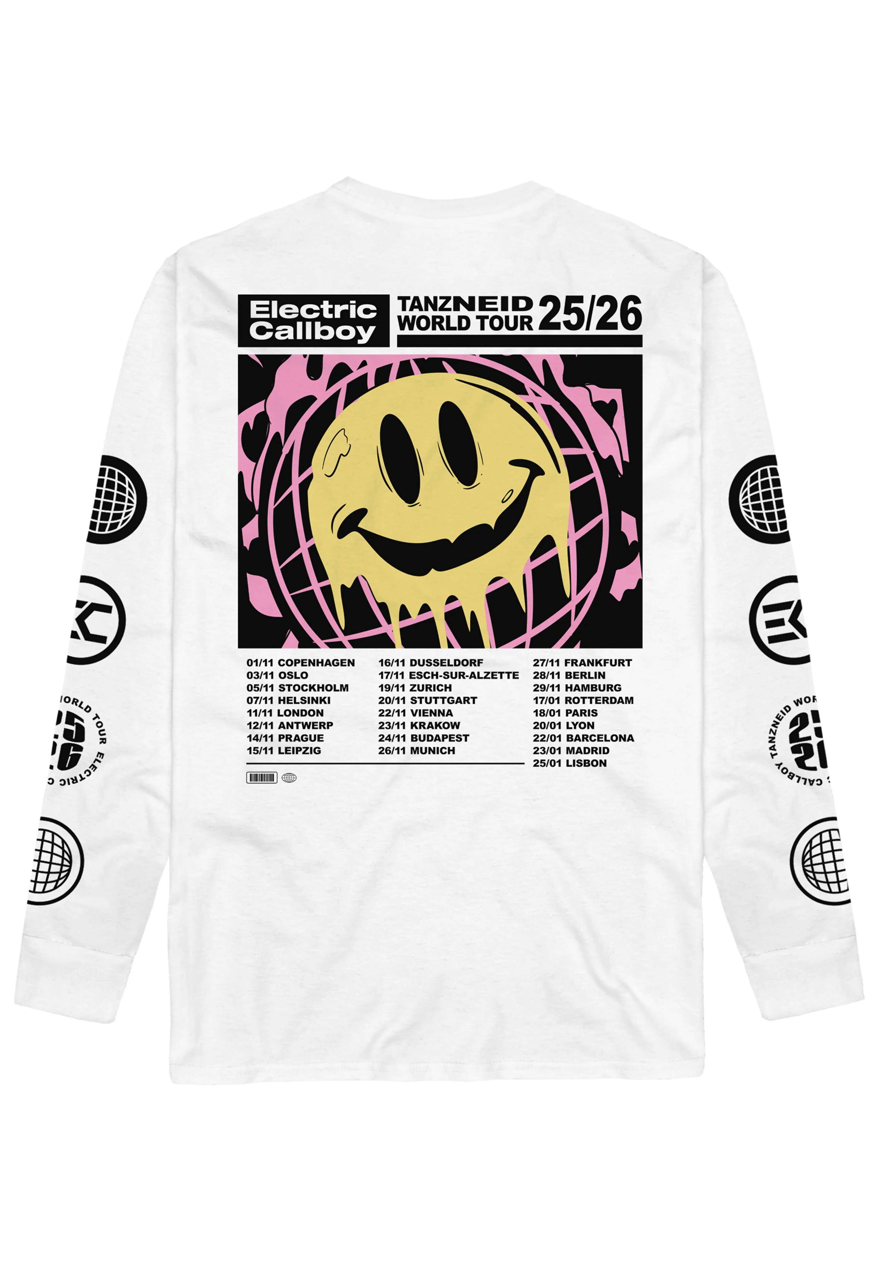Electric Callboy - Tanzneid World Tour Smile White - Longsleeve - Image 3
