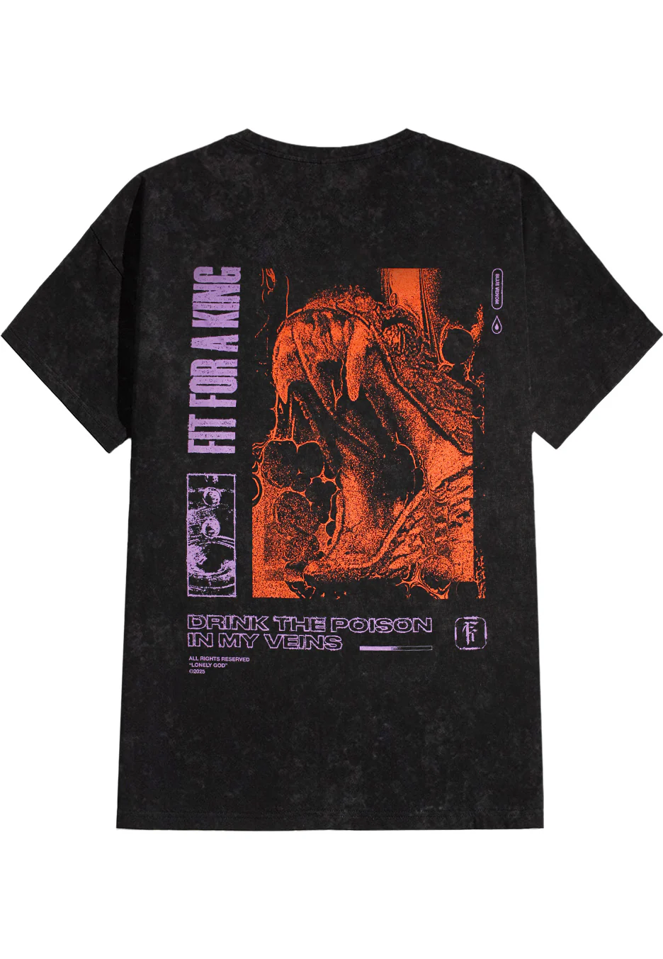 Fit For A King - Blue Venom Faded Black - T-Shirt - Image 2