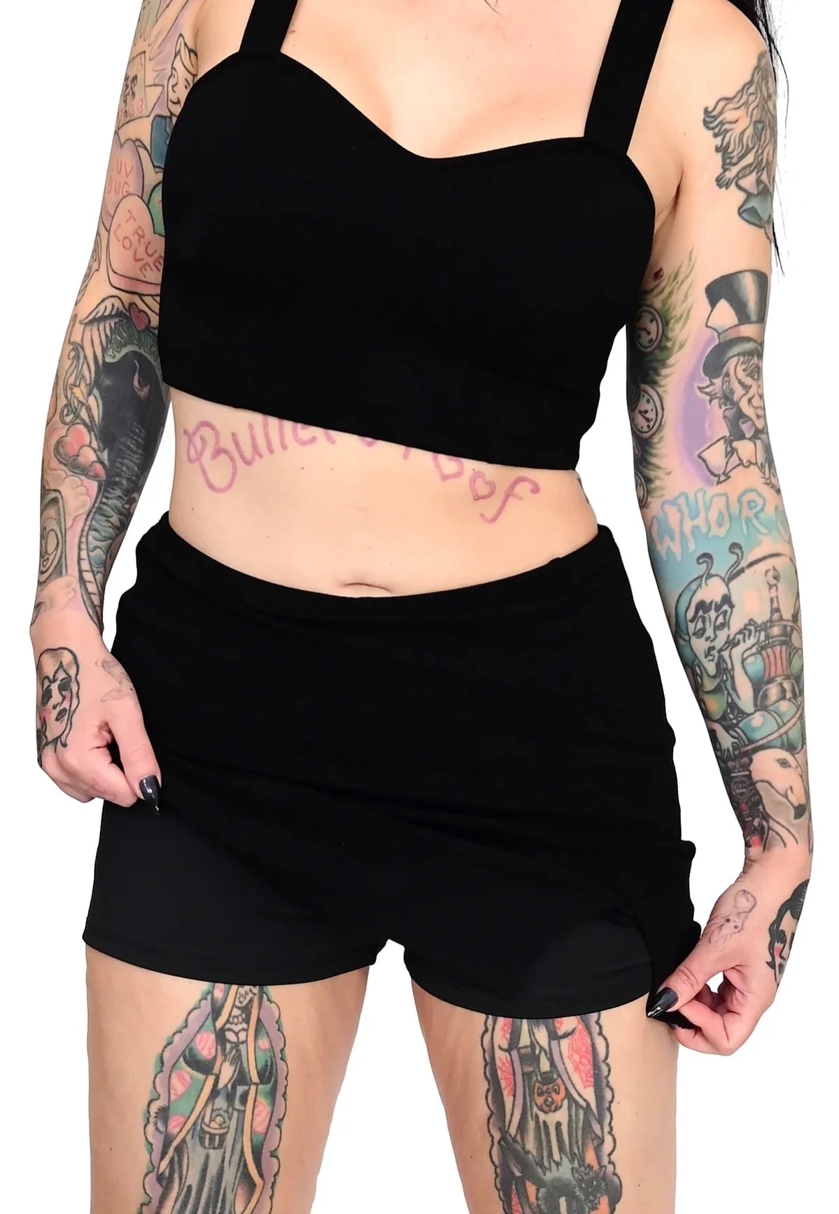 Foxblood - Bridget Mini With Built In Shorts Black - Skirt - Image 3