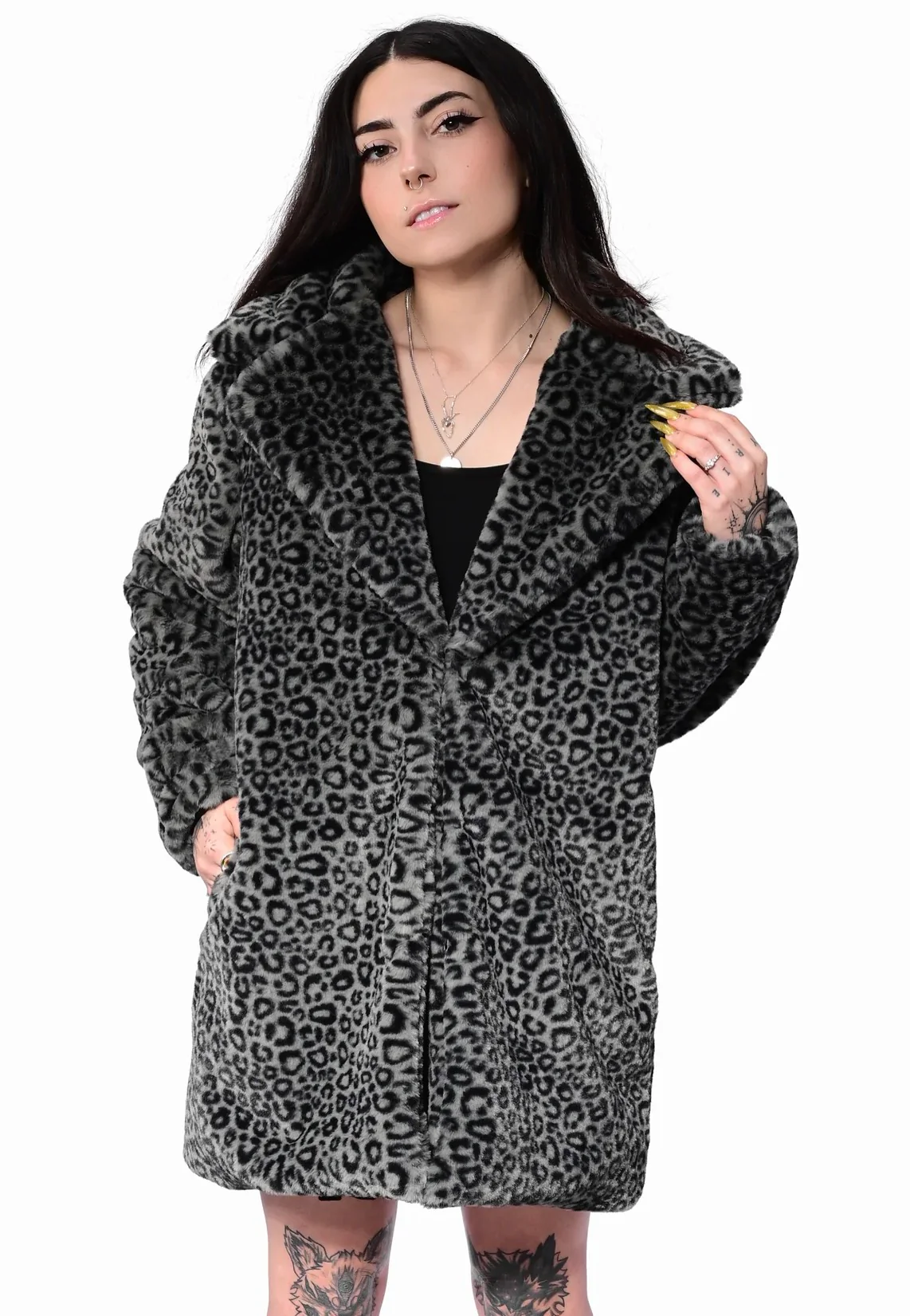 Foxblood - Charli Leopard Grey - Jacket - Image 4