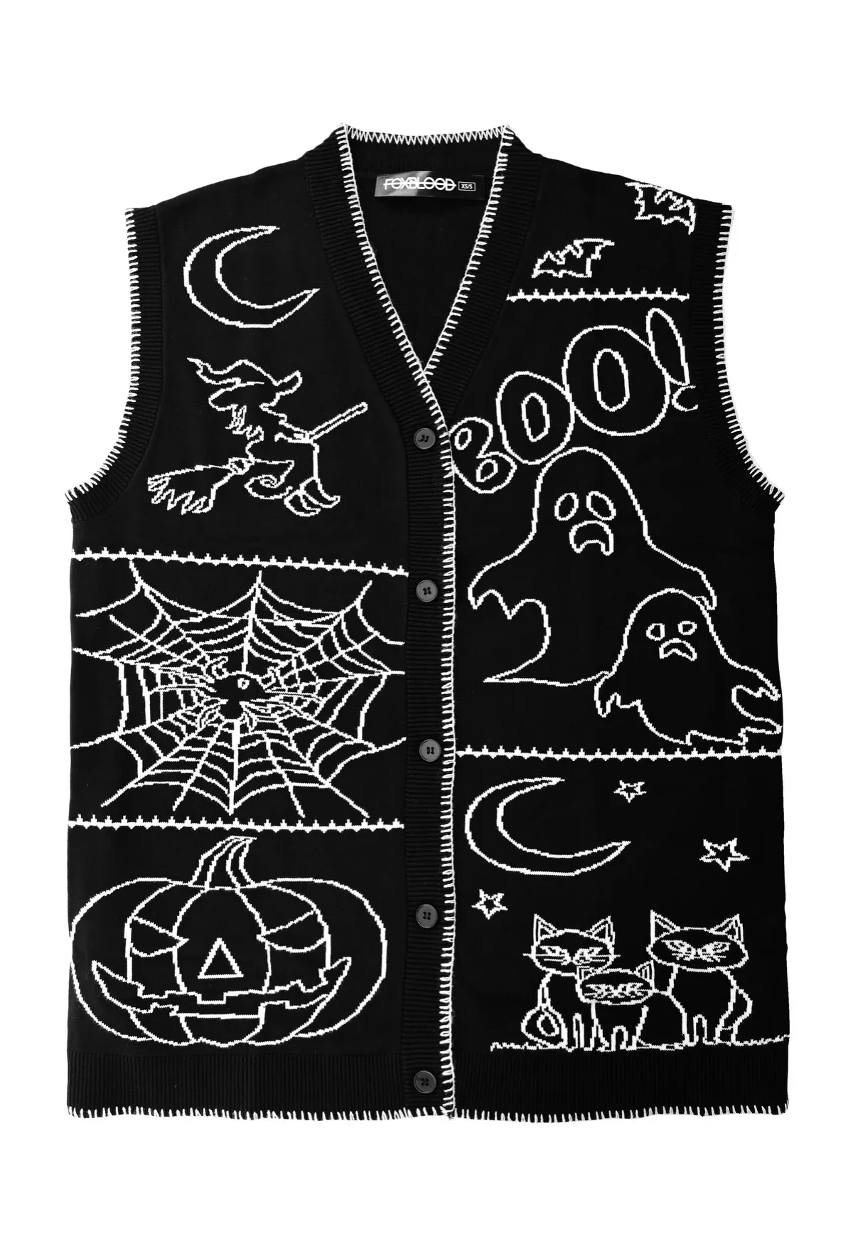 Foxblood - Halloween Night Patchwork Black - Vest - Image 6
