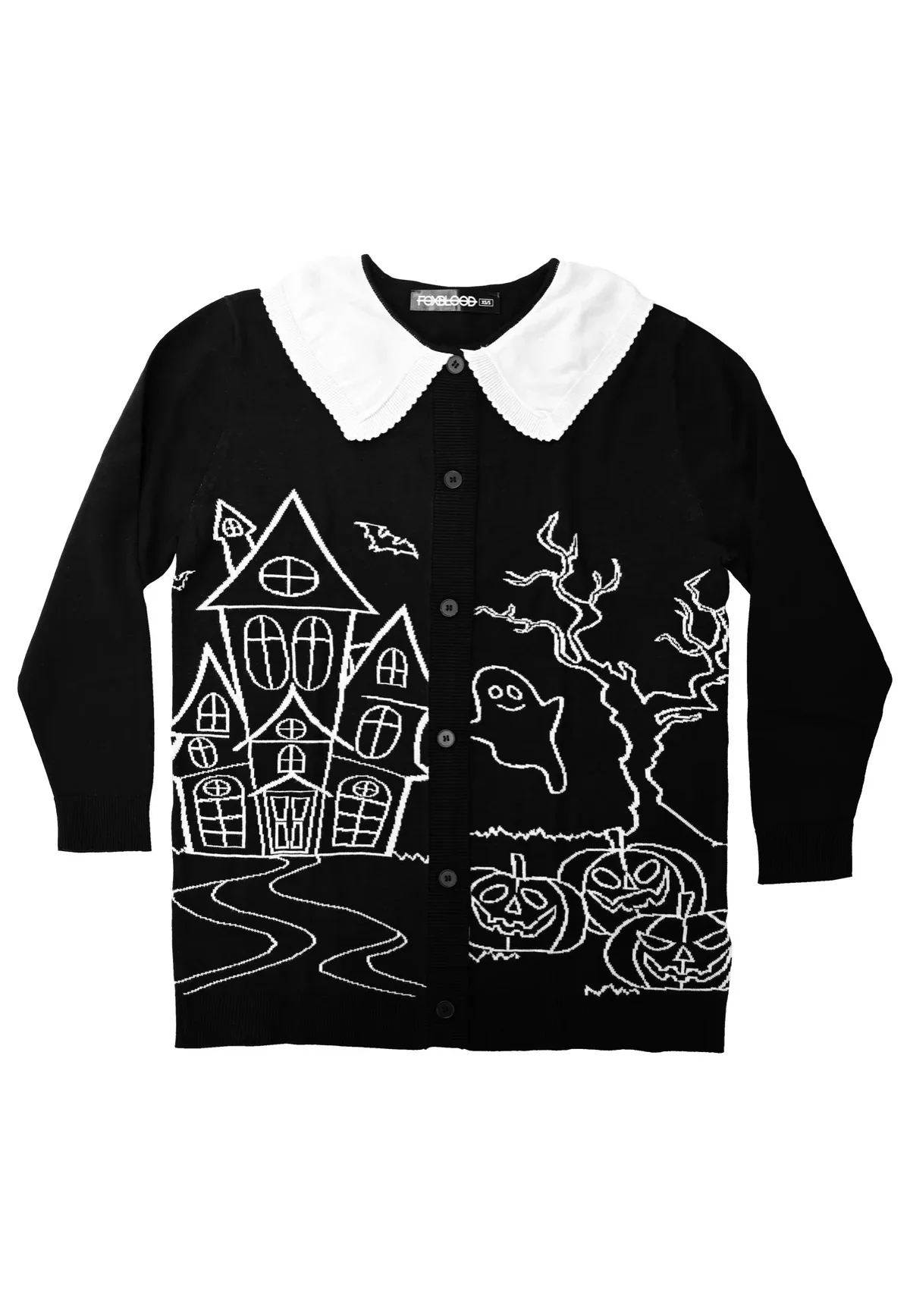 Foxblood - Haunted House Collar Black - Cardigan - Image 3