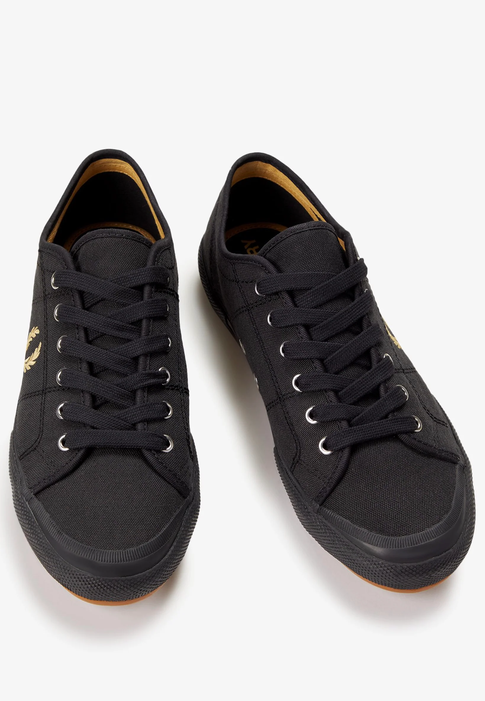 Fred Perry - B708 Vintage Tennis Canvas Black/Champagne - Shoes - Image 2