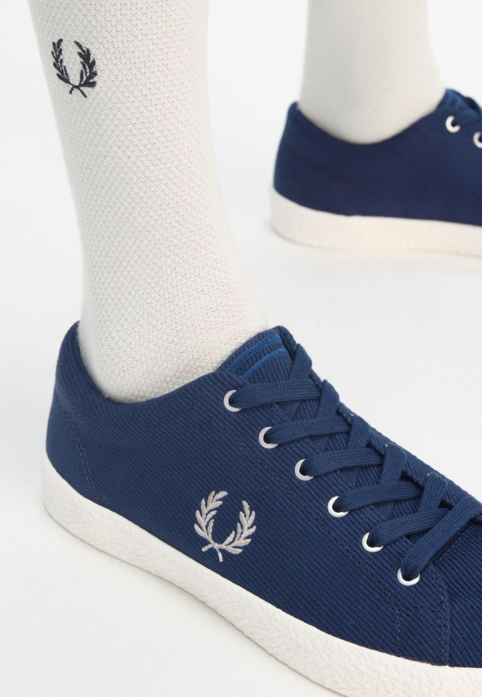 Fred Perry - Baseline Heavy Twill Tennis Blue - Shoes - Image 3