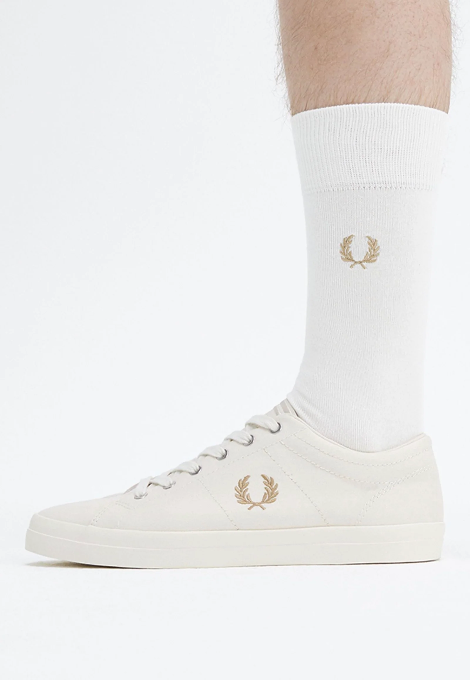 Fred Perry - Baseline Twill Ecru/Warm Stone - Shoes - Image 8