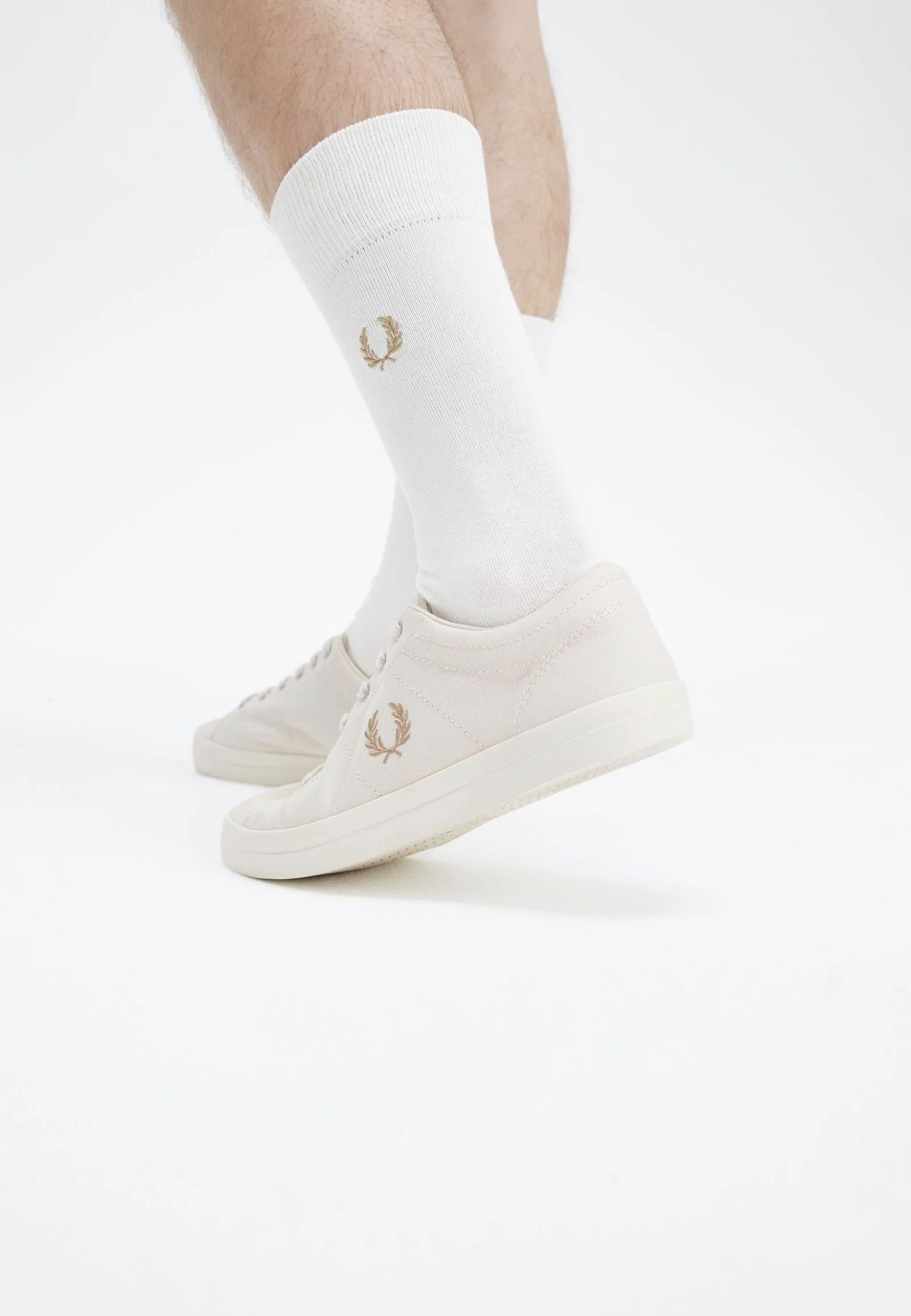 Fred Perry - Baseline Twill Ecru/Warm Stone - Shoes - Image 9