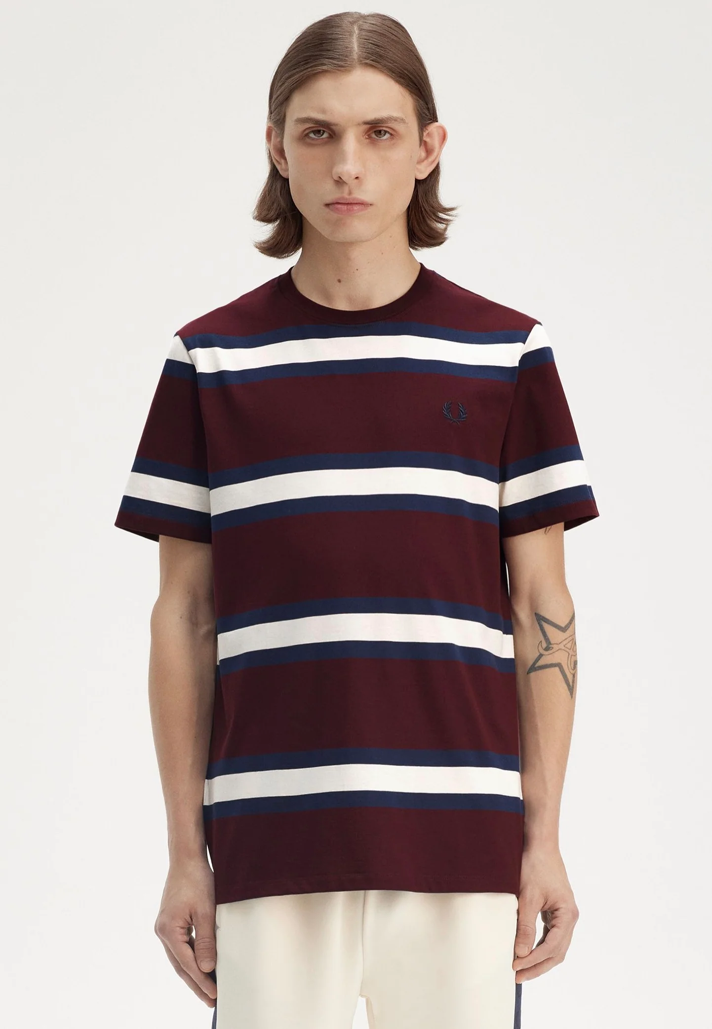 Fred Perry - Bold Stripe Oxblood - T-Shirt - Image 5