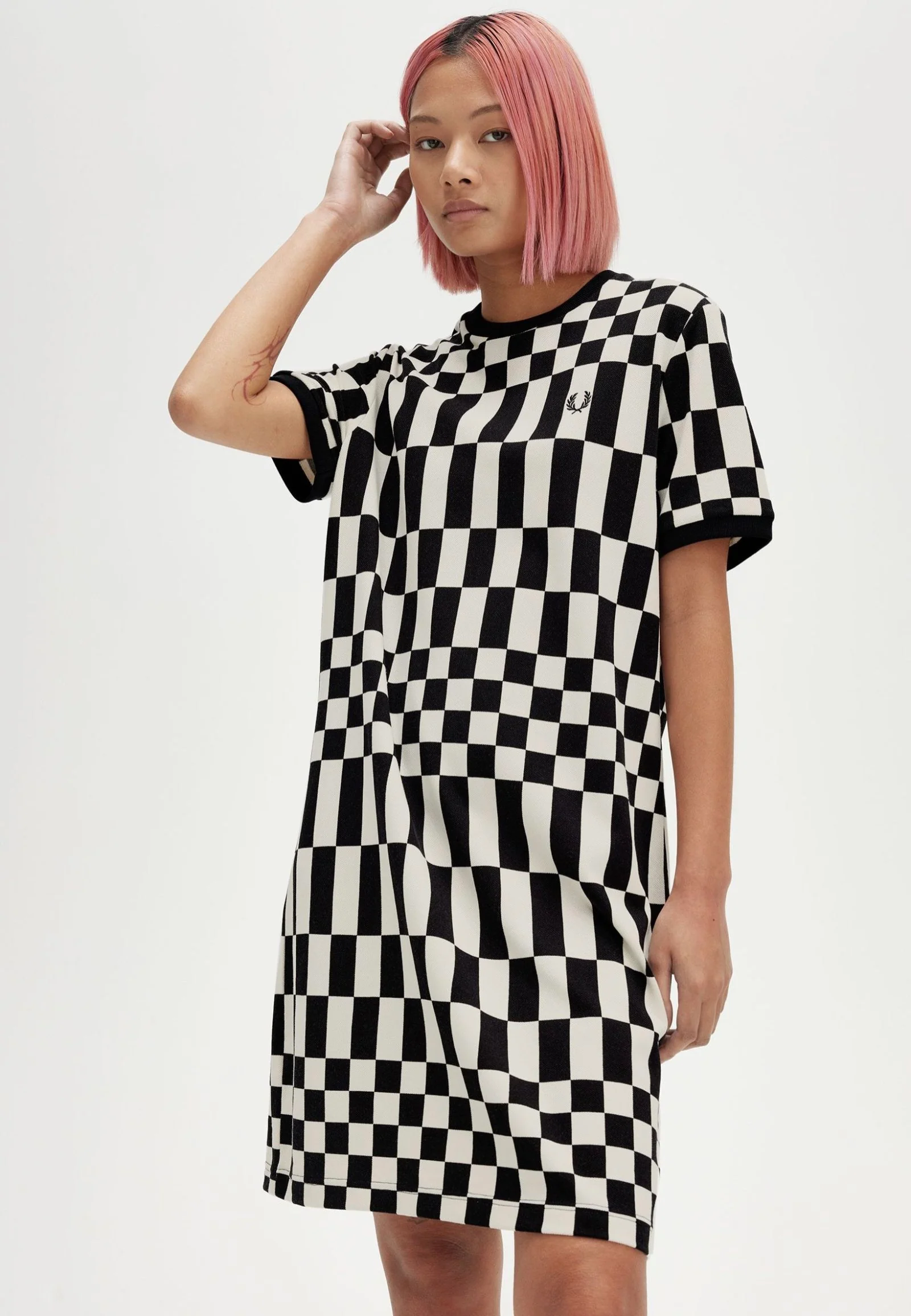 Fred Perry - Chequerboard Pqu Black - Dress - Image 3