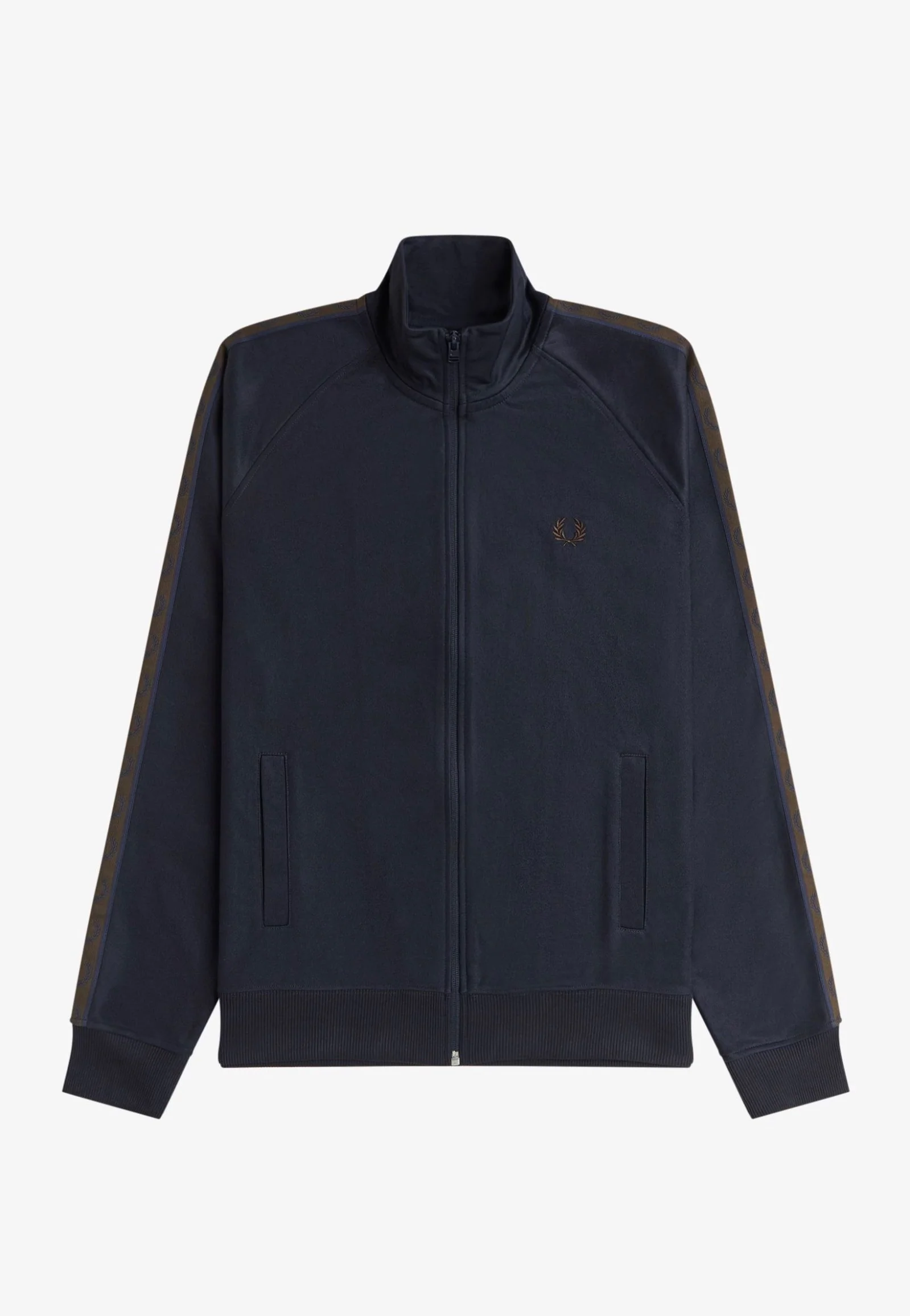 Fred Perry - Contrast Tape Navy/Burnt Tobacco - Track Jacket - Image 8