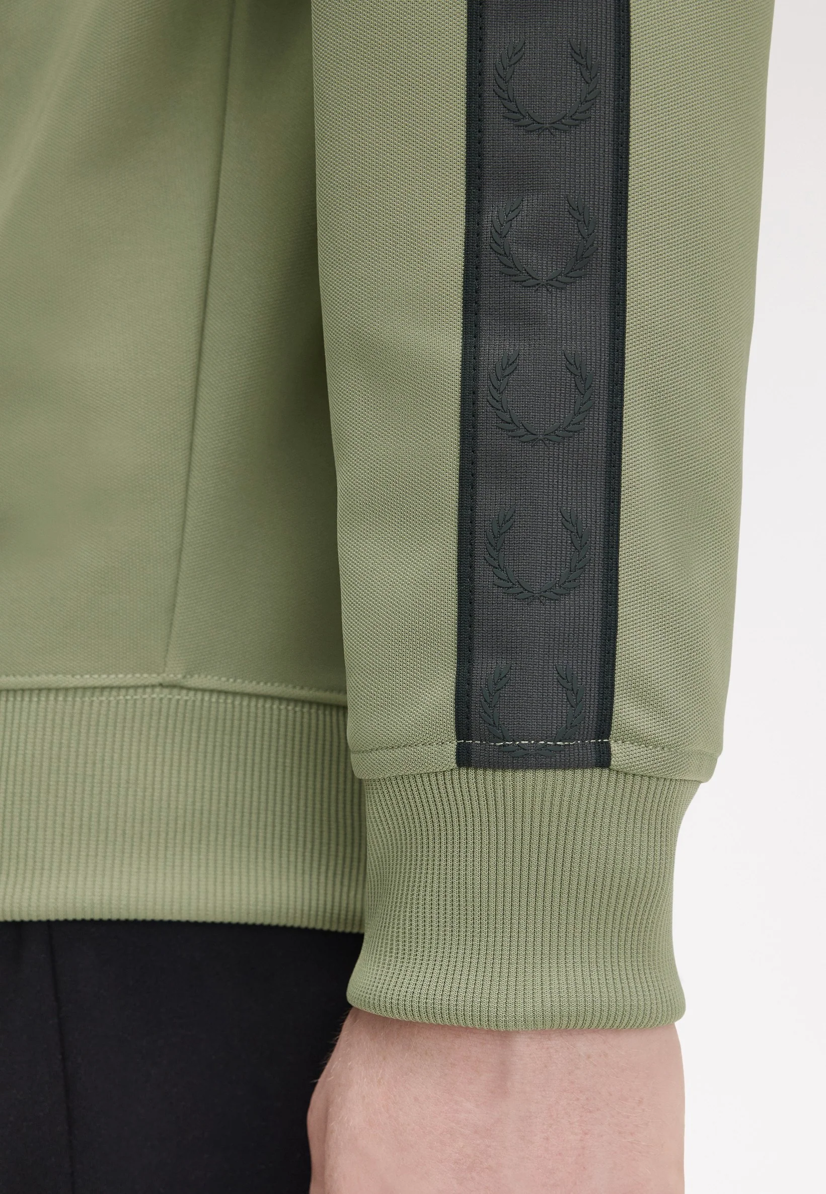Fred Perry - Contrast Tape Olive/Anchor Grey - Track Jacket - Image 5