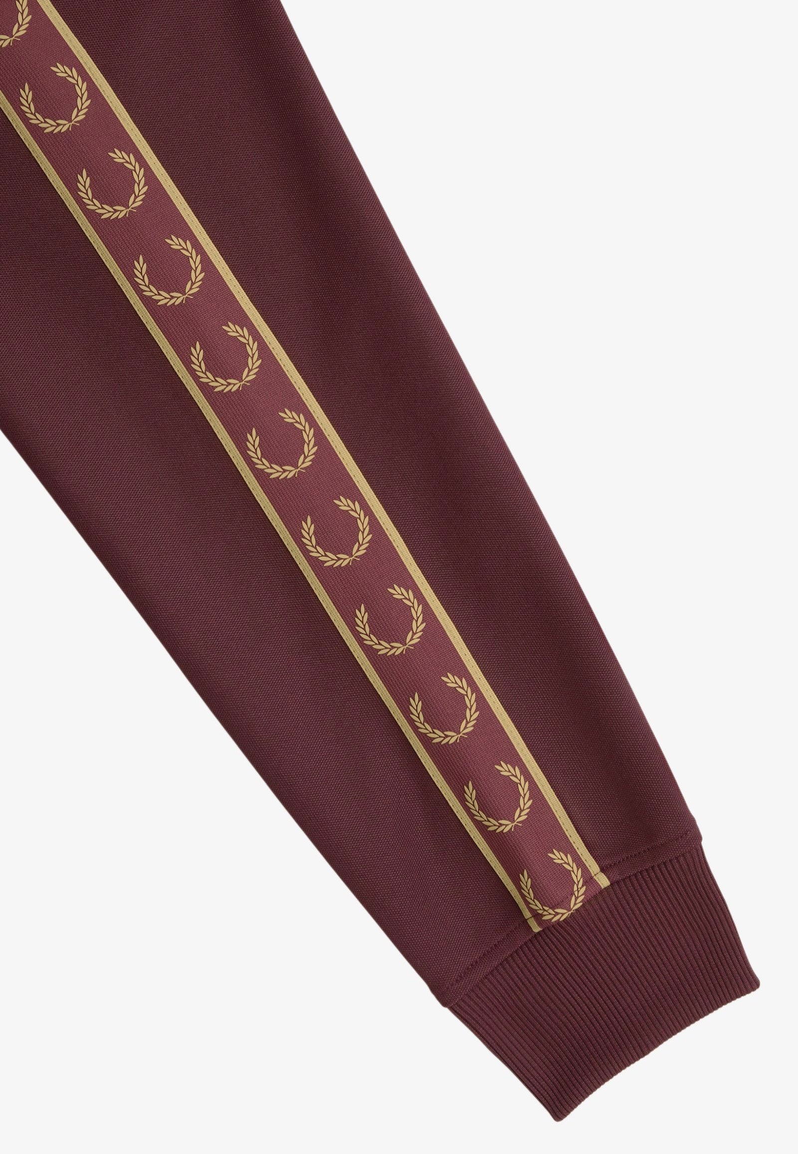 Fred Perry - Contrast Tape Oxblood/Champagne - Track Jacket - Image 11