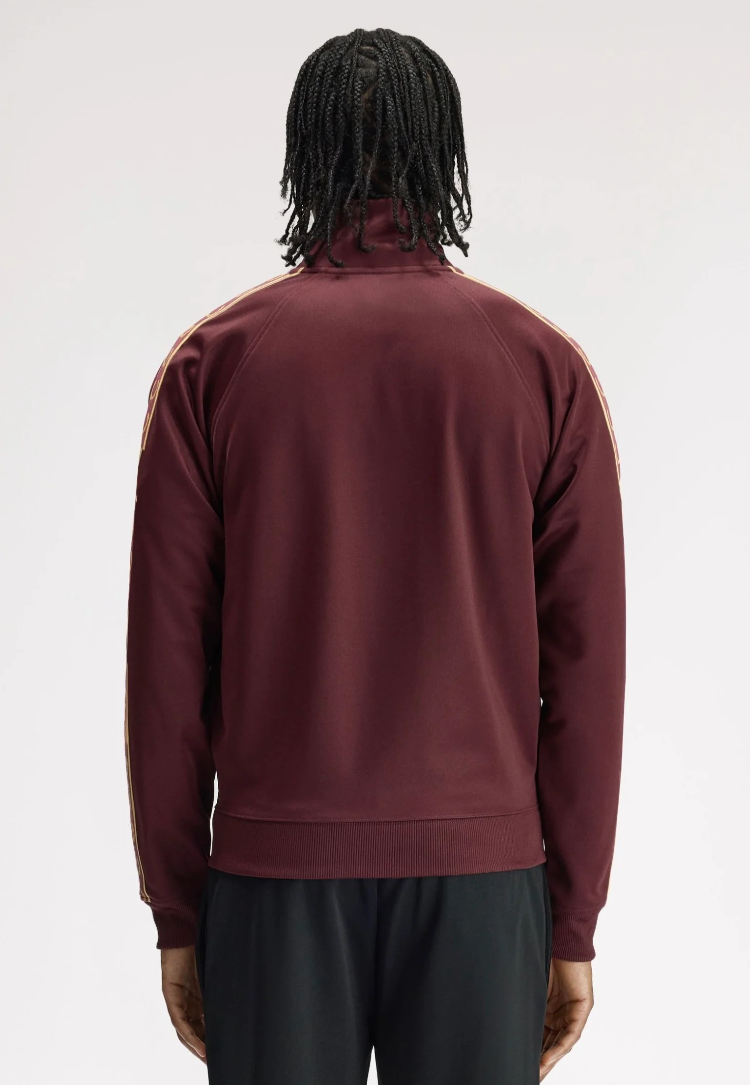 Fred Perry - Contrast Tape Oxblood/Champagne - Track Jacket - Image 8