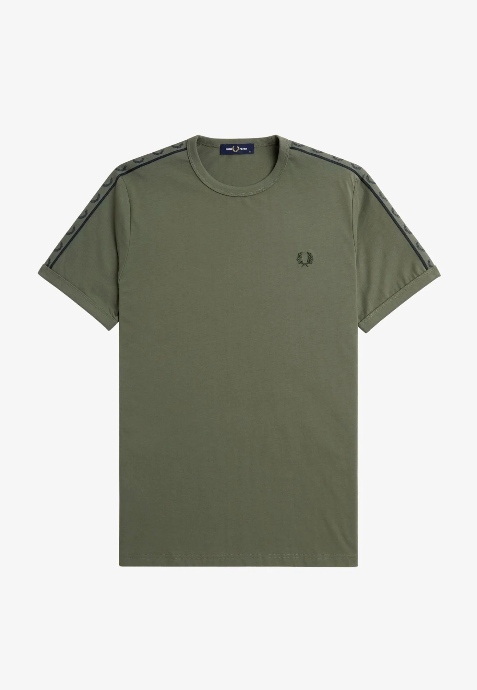 Fred Perry - Contrast Tape Ringer Laurel Wreath Green/Night Green - T-Shirt - Image 5