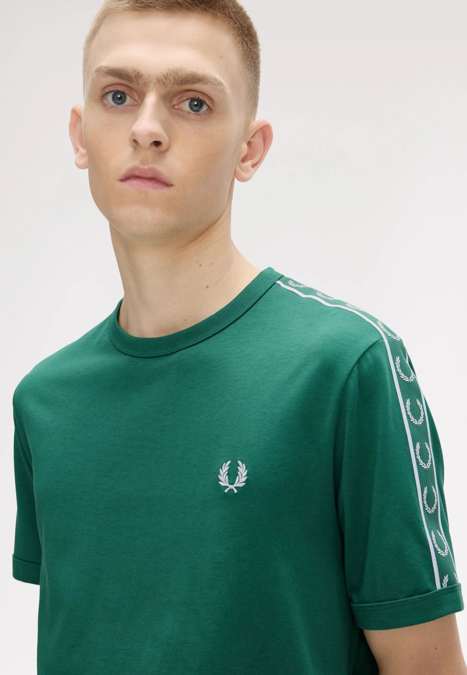 Contrast Tape Ringer Sport Green - T-Shirt - Image 3