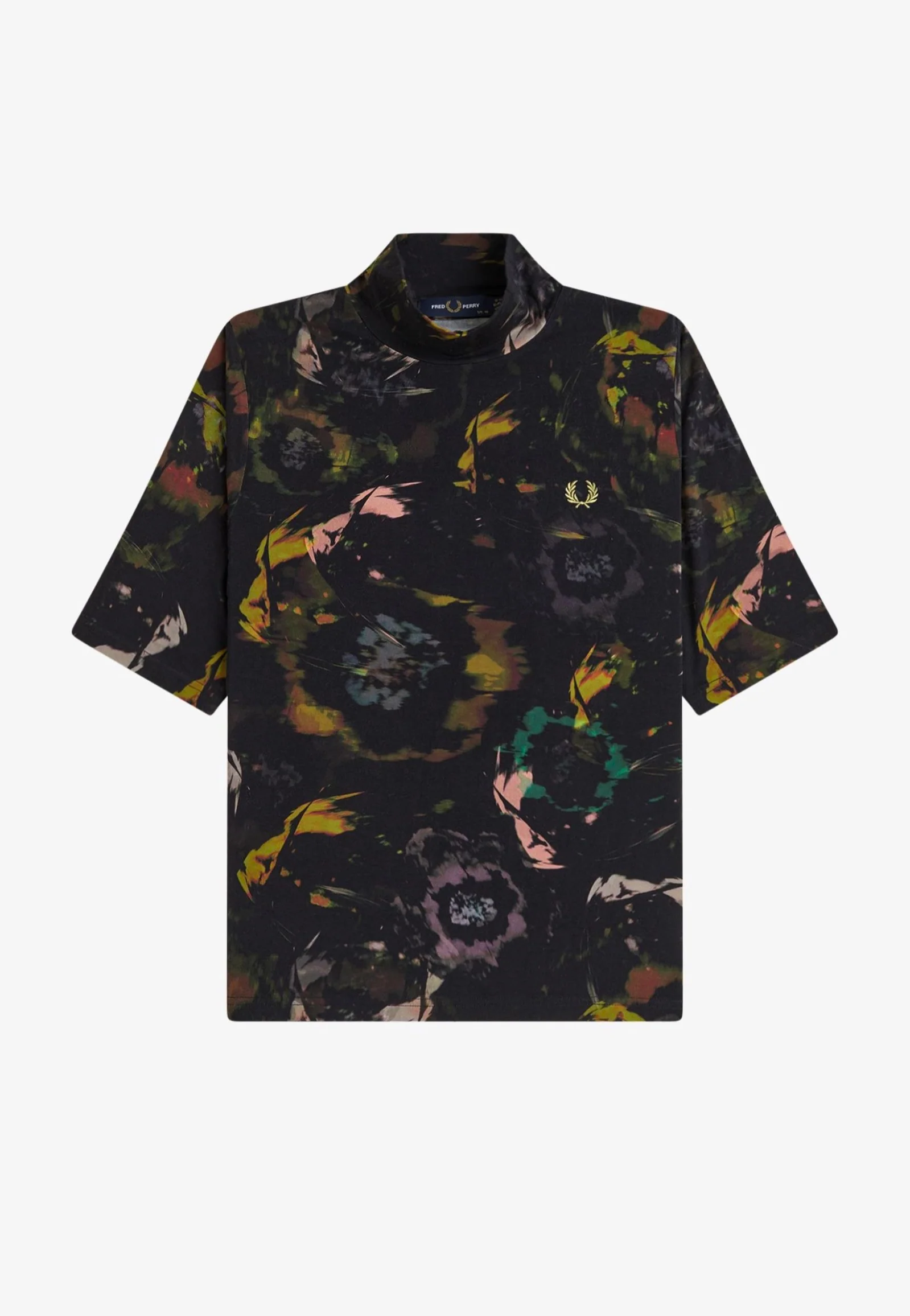 Fred Perry - Floral Print Black - T-Shirt - Image 7