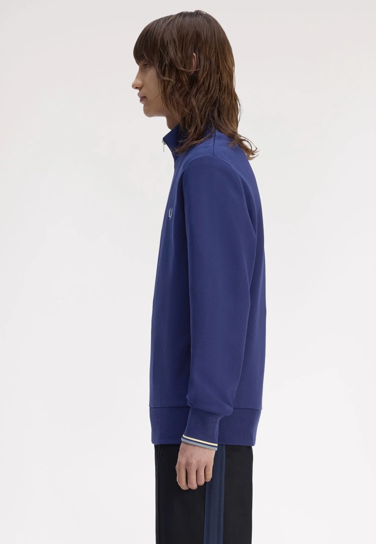Fred Perry - Half Zip French Navy/Champions Gold/Stockport Blue - Sweater - Image 6
