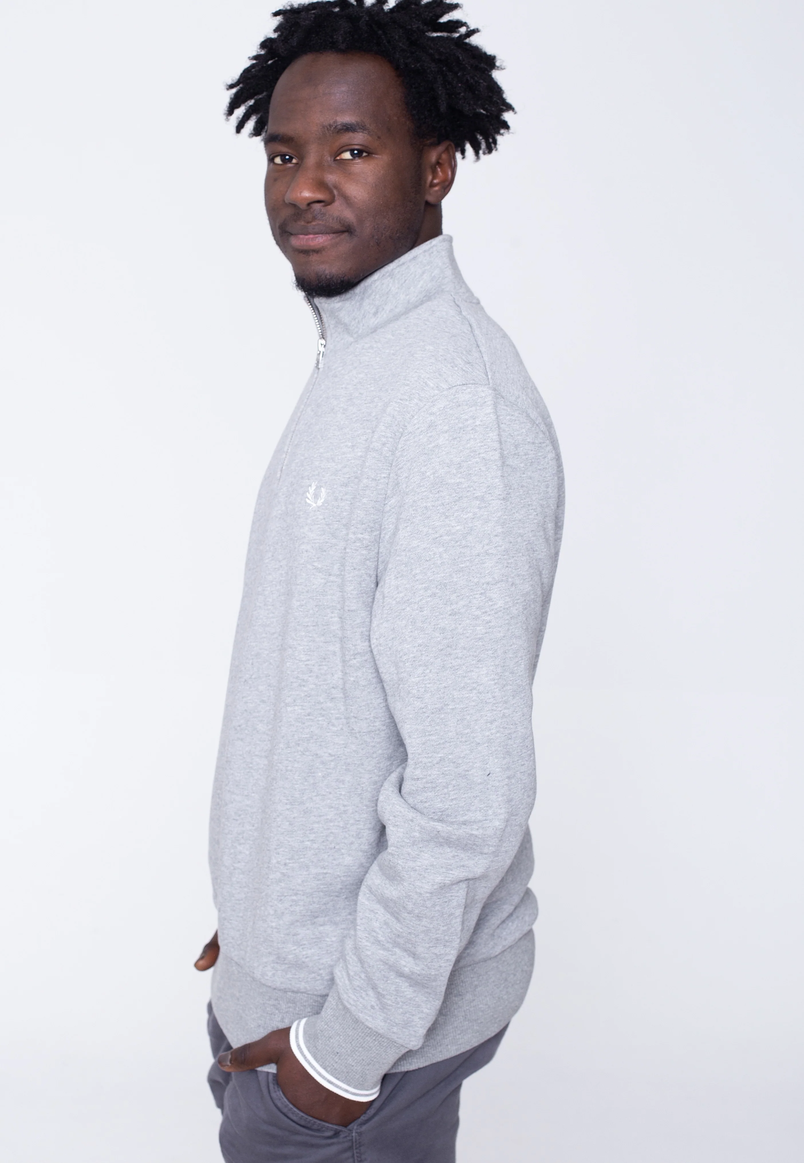 Half Zip Steel Marl - Pullover - Image 4