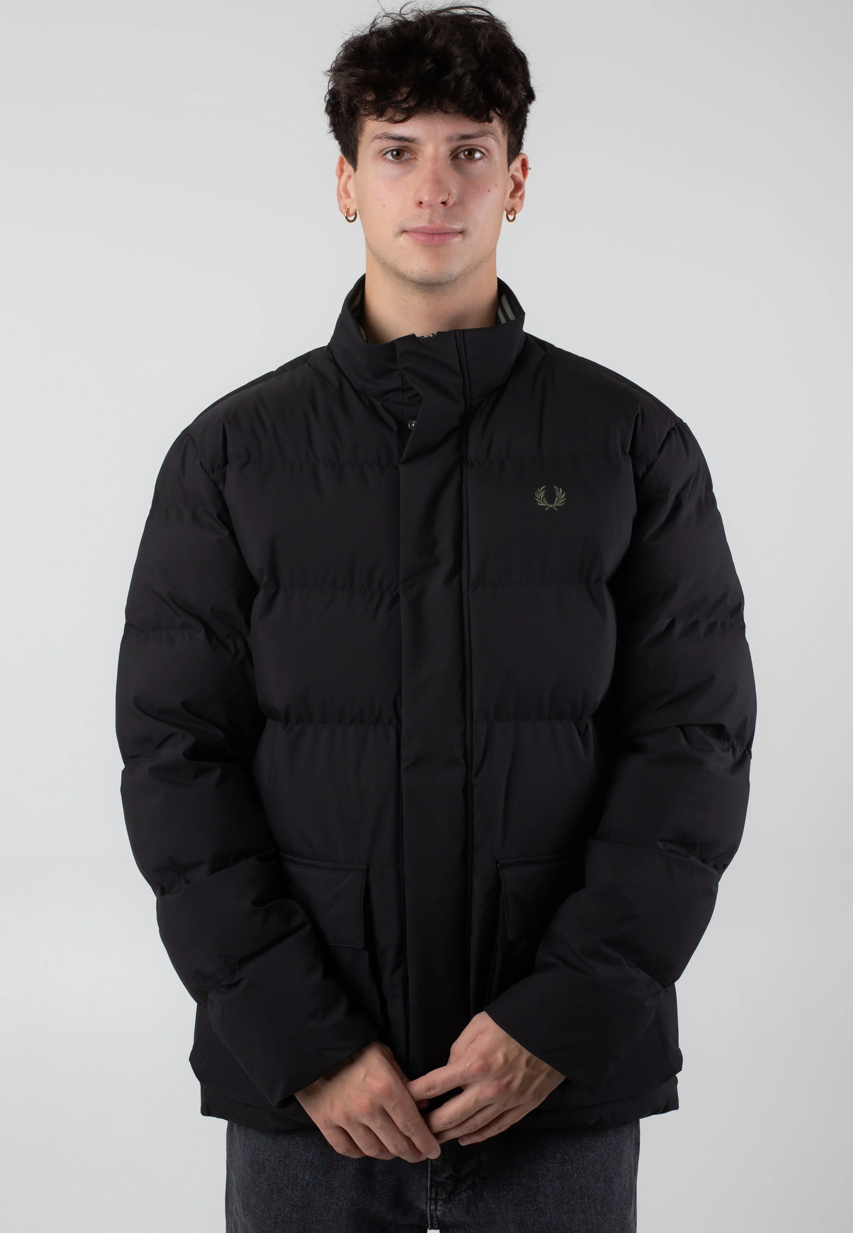 Fred Perry - Padded Pocket Detail Black - Jacket - Image 3