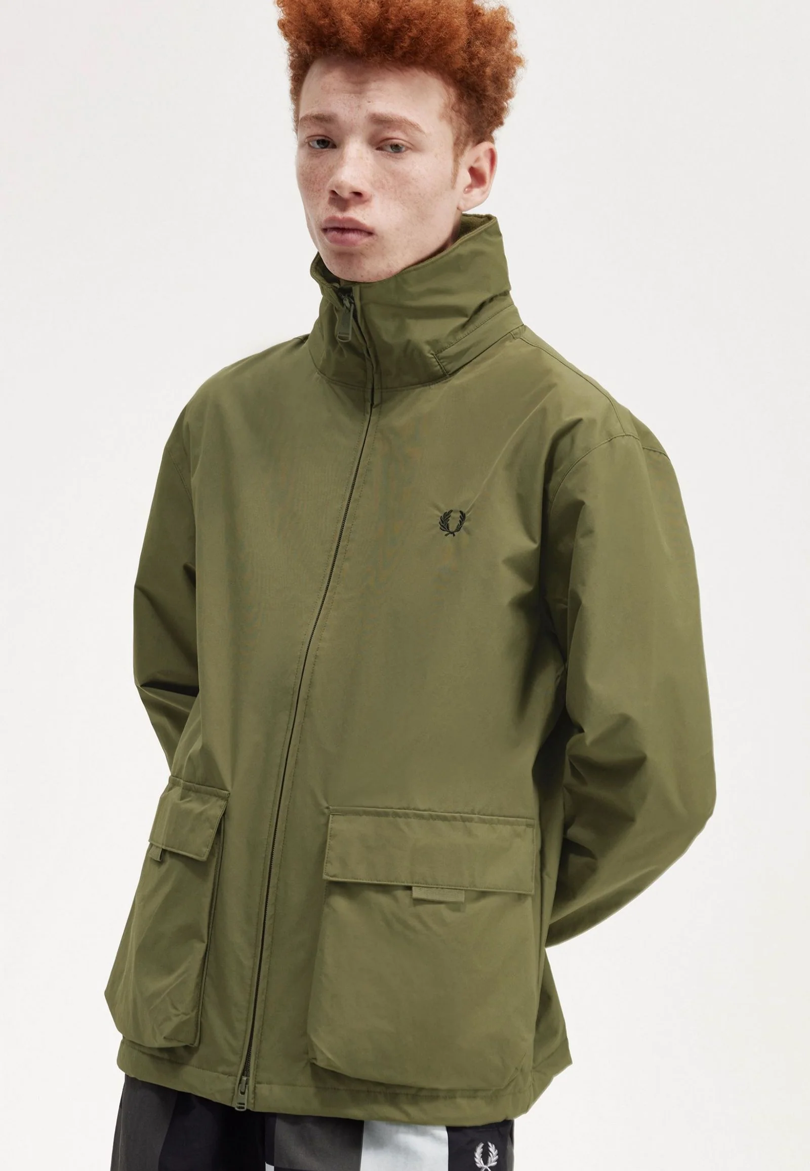 Fred Perry - Patch Pocket Zip Through Uniform Green - Jacket - Image 2