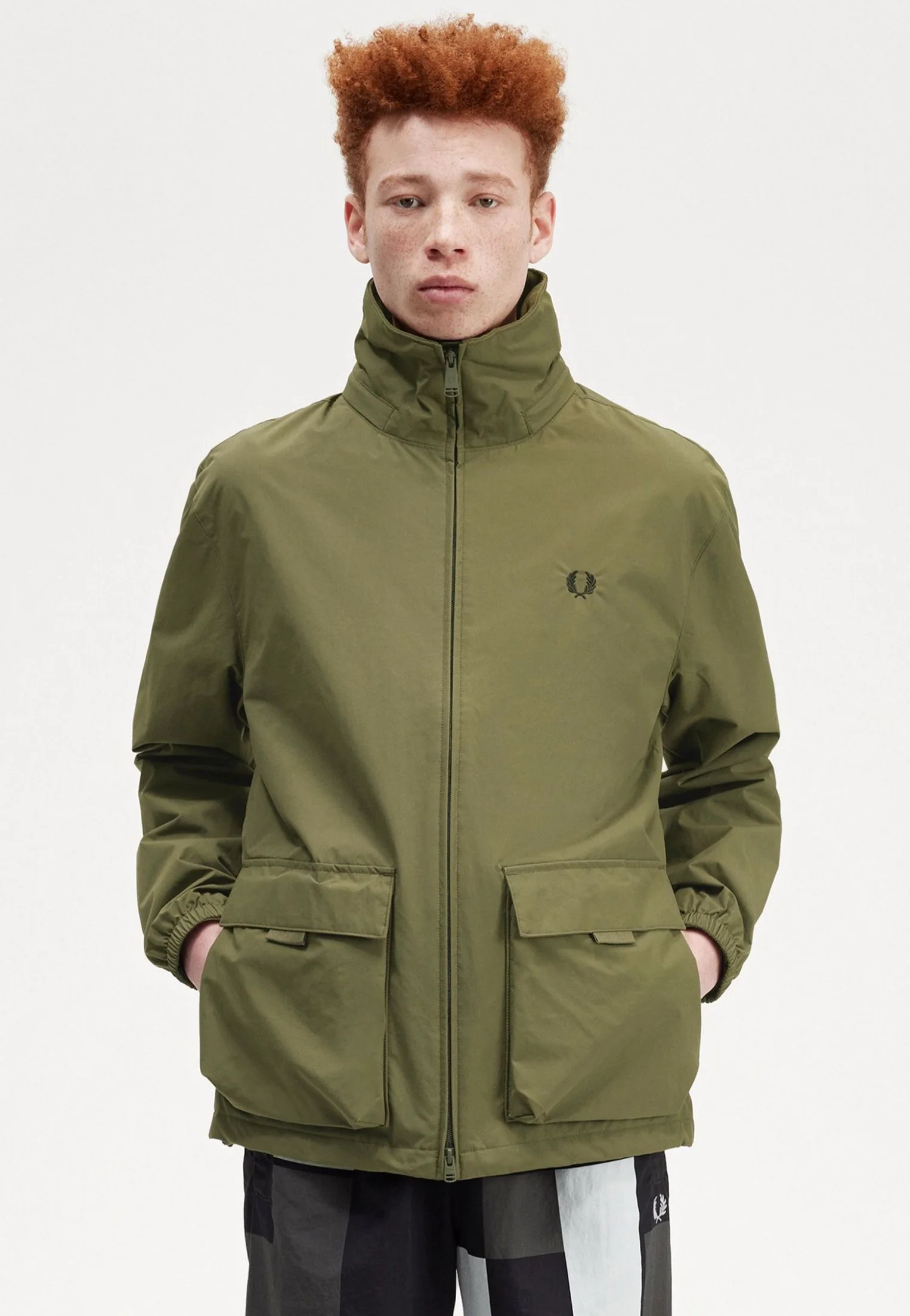 Fred Perry - Patch Pocket Zip Through Uniform Green - Jacket - Image 3