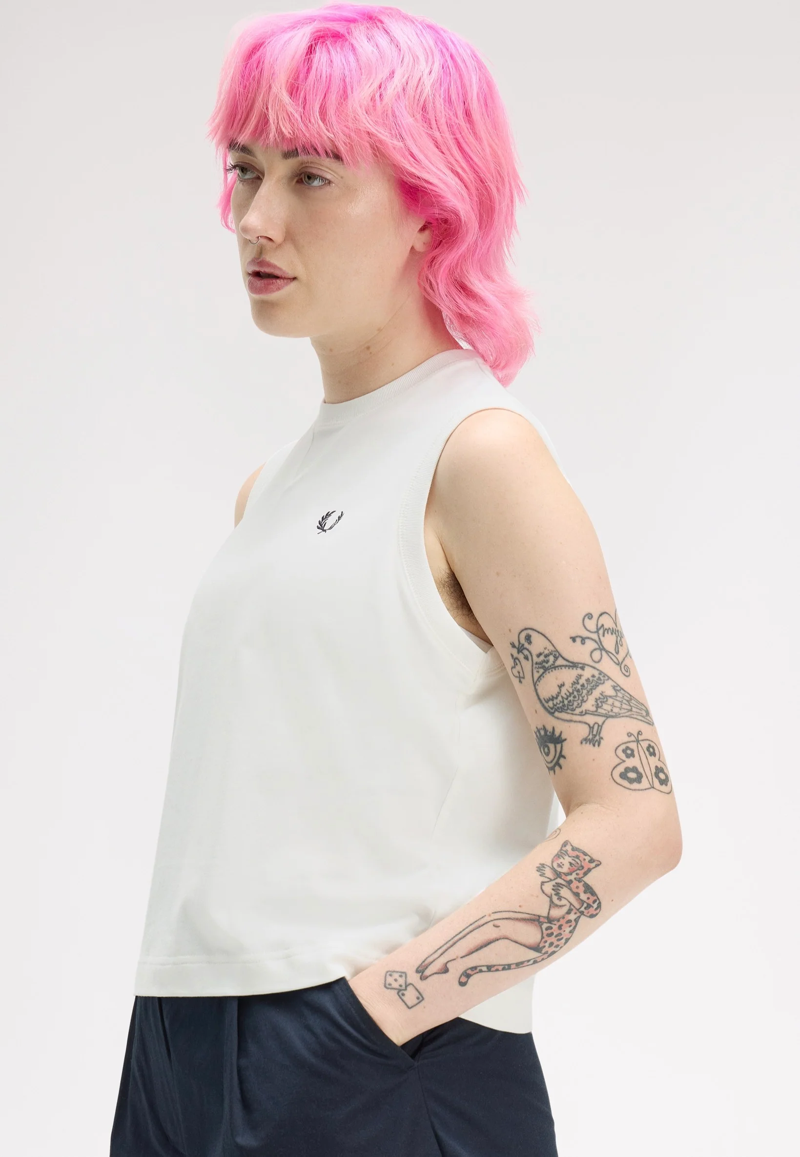 Fred Perry - Peached Jersey Snow White - Tank - Image 3