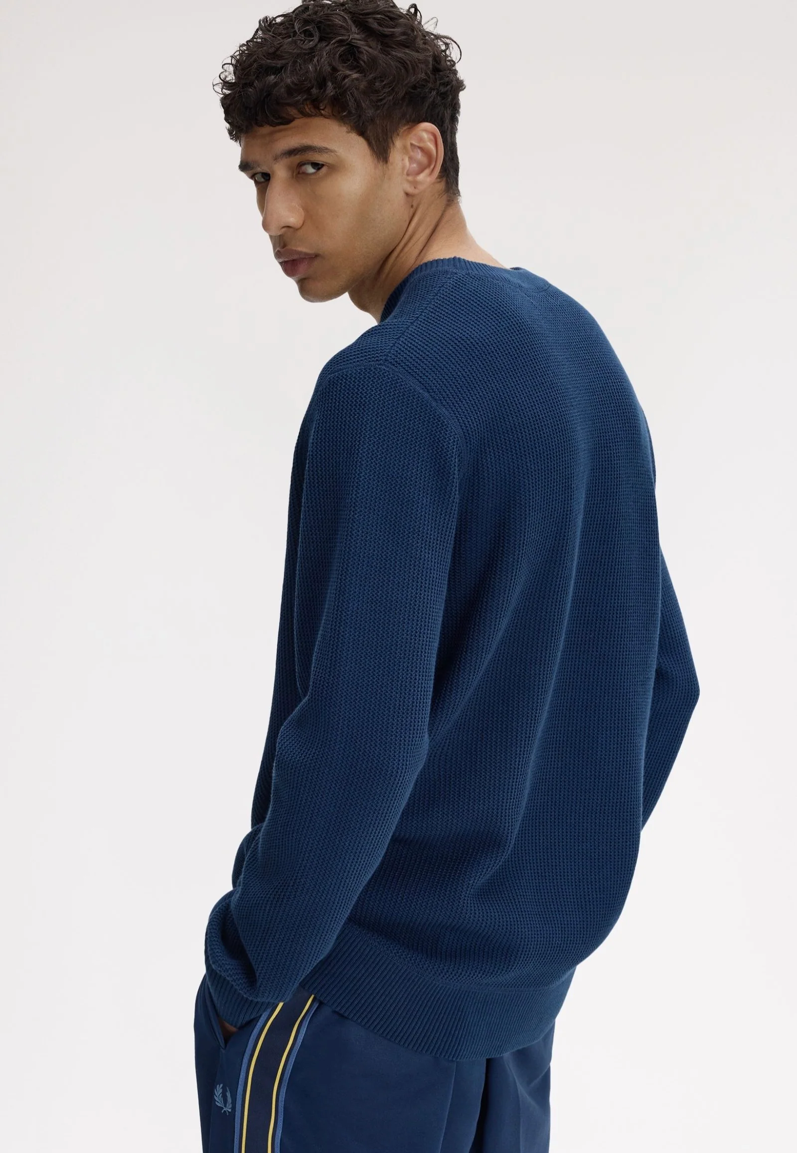 Fred Perry - Textured Jumper Tennis Blue - Pullover - Image 2
